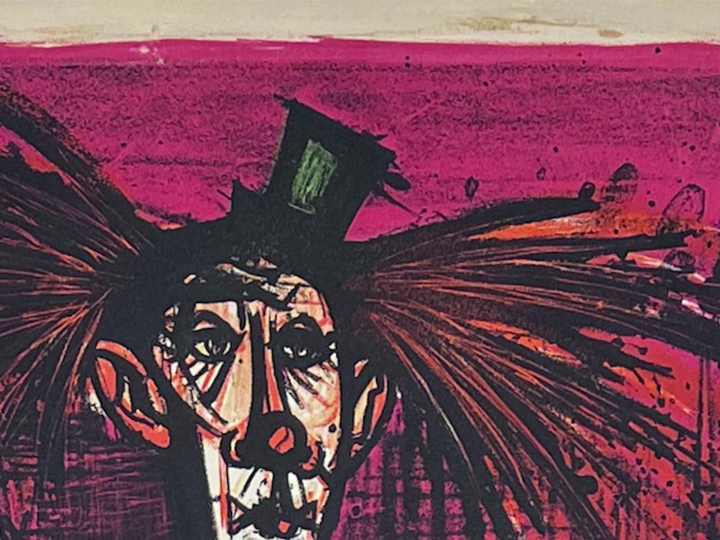 Bernard Buffet (1928-1999) 
Le travesti, 1968 (Album Mon Cirque)
Lithographie sur papier, numéroté au crayon 6/120 en bas à droite 
Signé au stylo en bas au centre	
72 x 50 cm	

Bibliographie: 
Catalogue raisonné, Sorlier, n. 160

Bernard Buffet, un