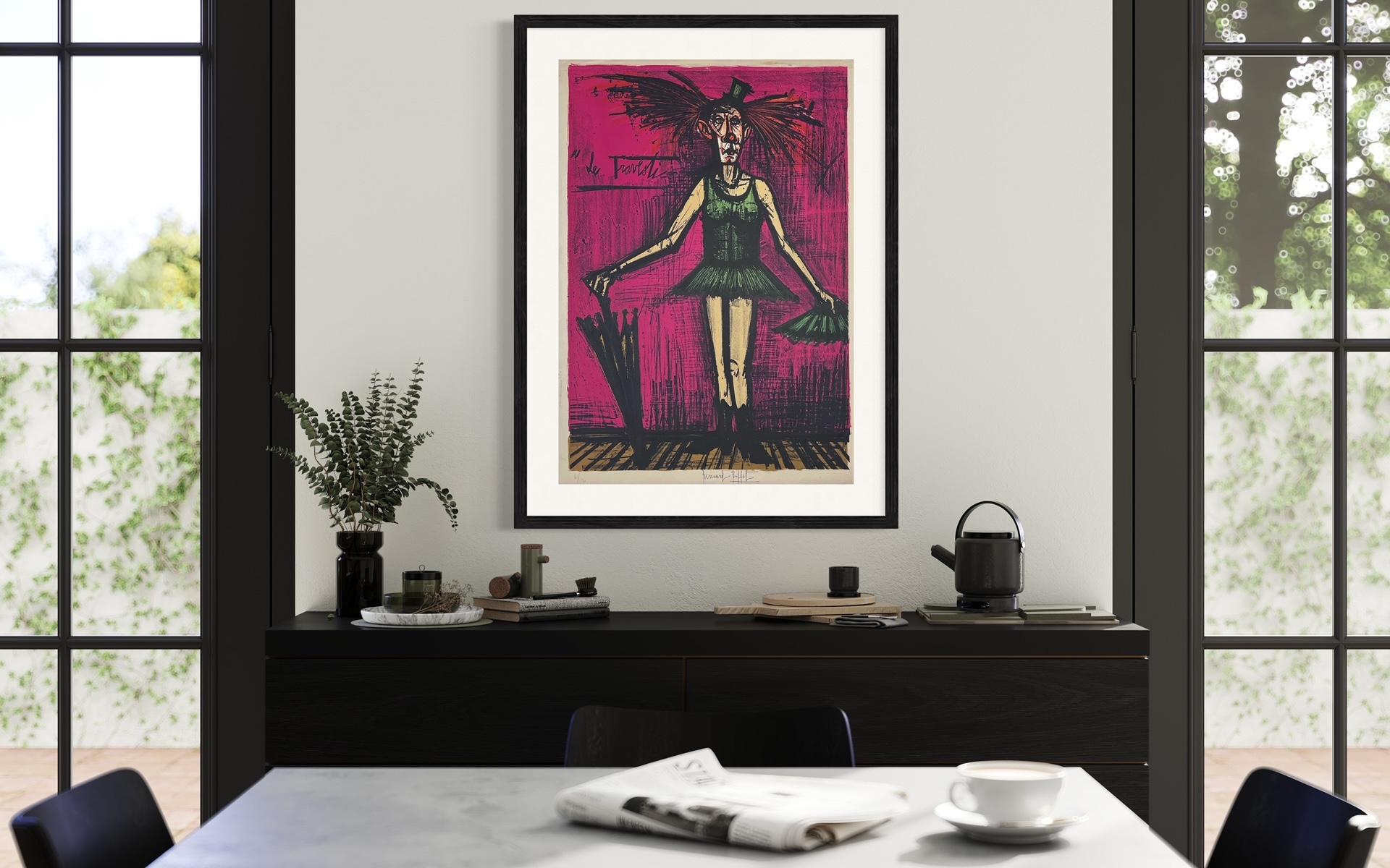 Le travesti 1968 lithograph on paper hand signed by Bernard Buffet  6