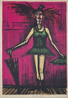 Le travesti 1968 lithograph on paper hand signed by Bernard Buffet 