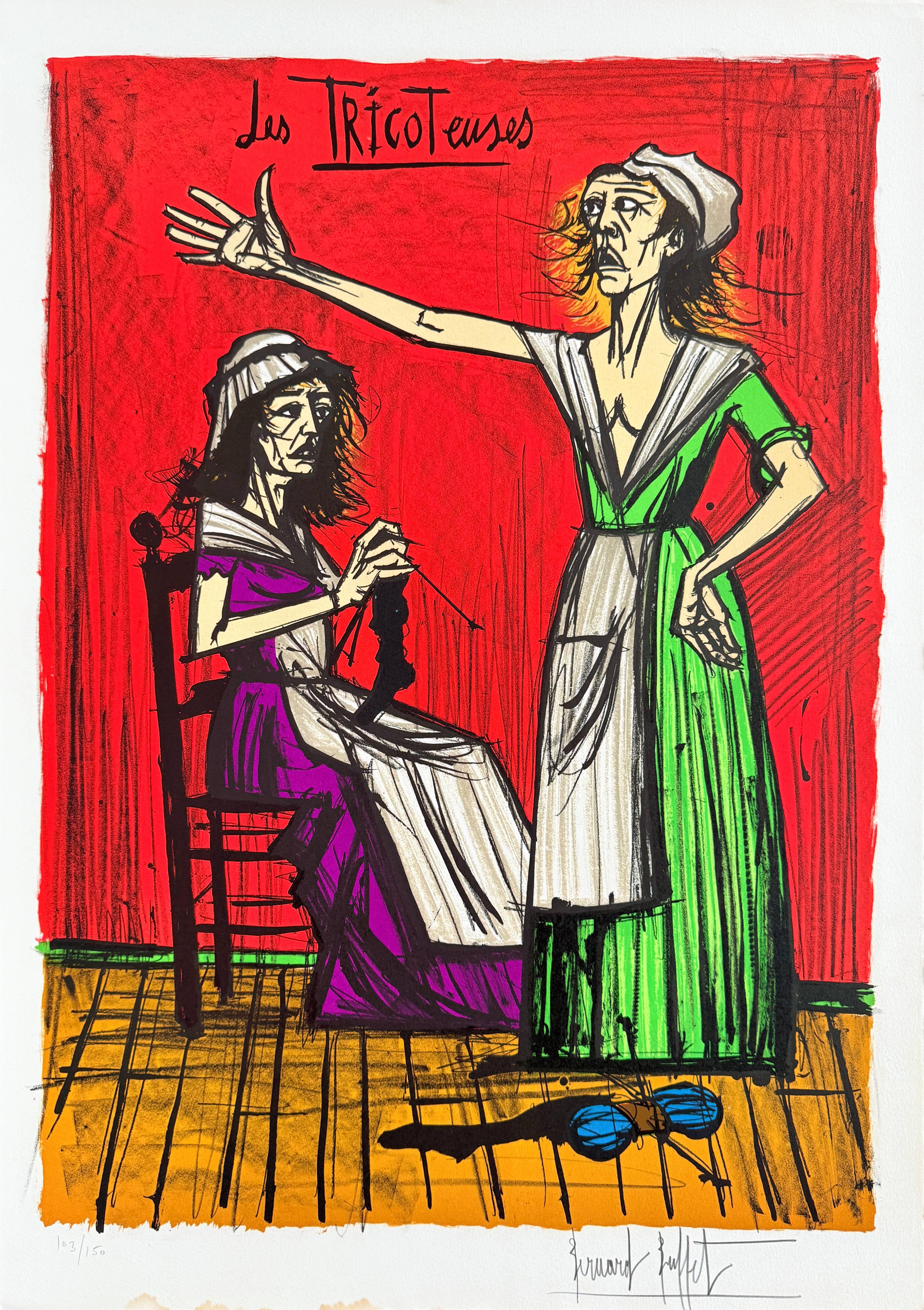 Les Tricoteuses - Mixed Media Art di Bernard Buffet