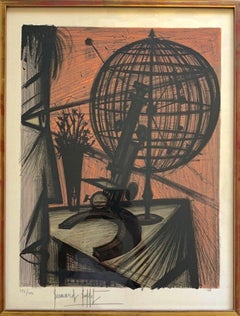 Microscope, lithographie originale signée à la main, édition limitée