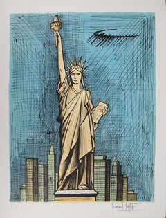 Vintage New York : Statue of Liberty - Original Handsigned Lithograph