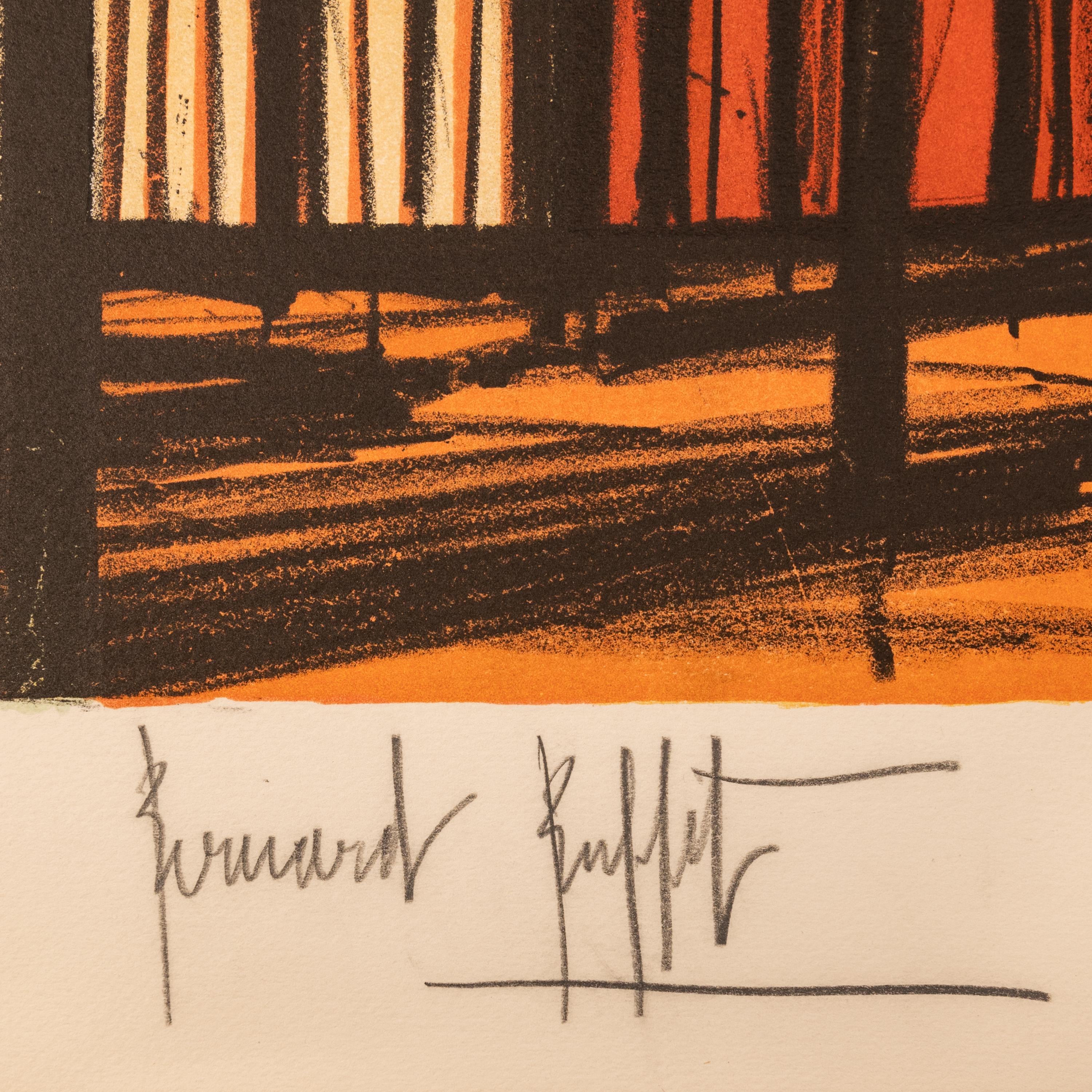 Original French Modernist E.A. Proof Lithograph Signed Bernard Buffet New York  For Sale 5