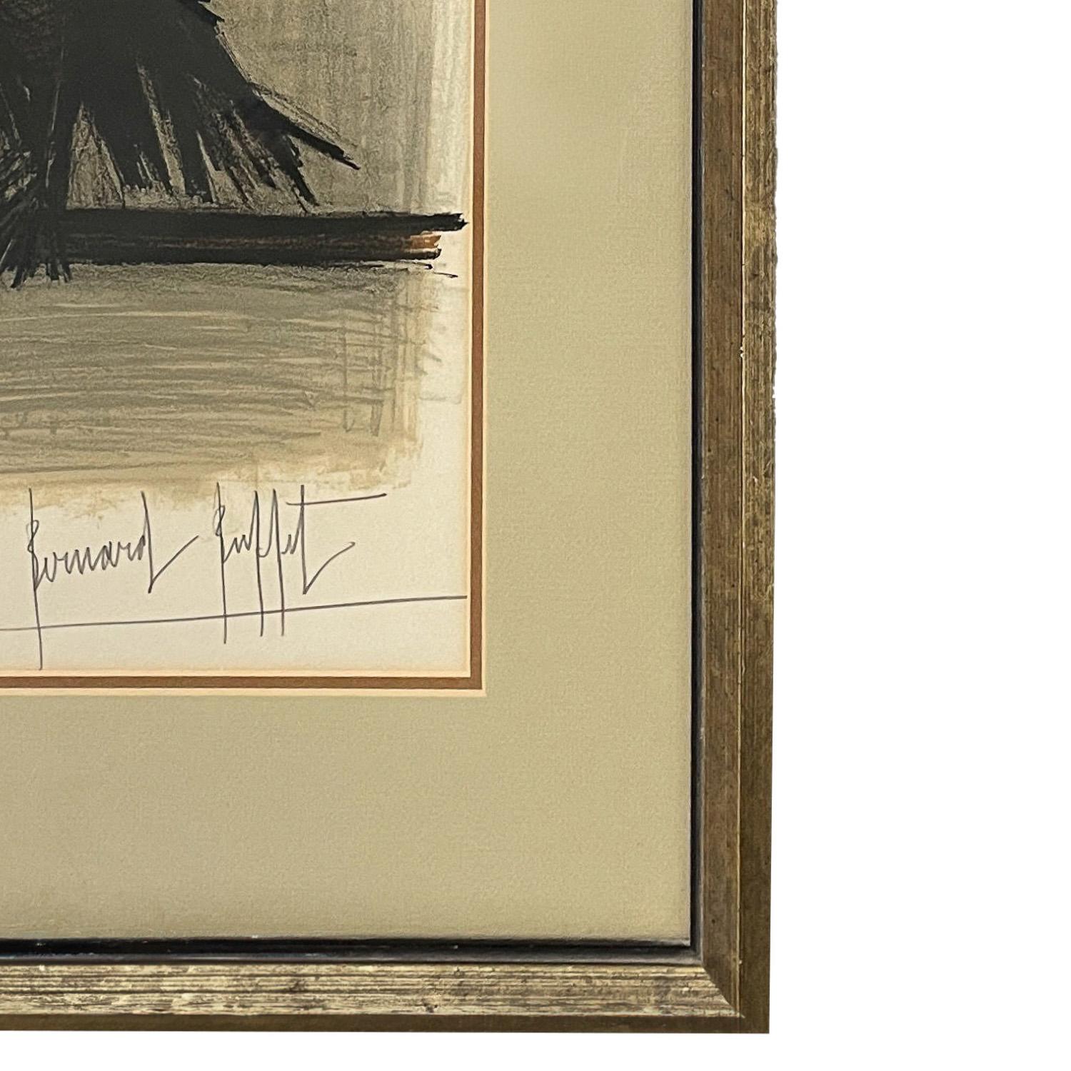 Original Pencil Signed Numbered French Expressionist Color Lithograph of an Owl For Sale 8