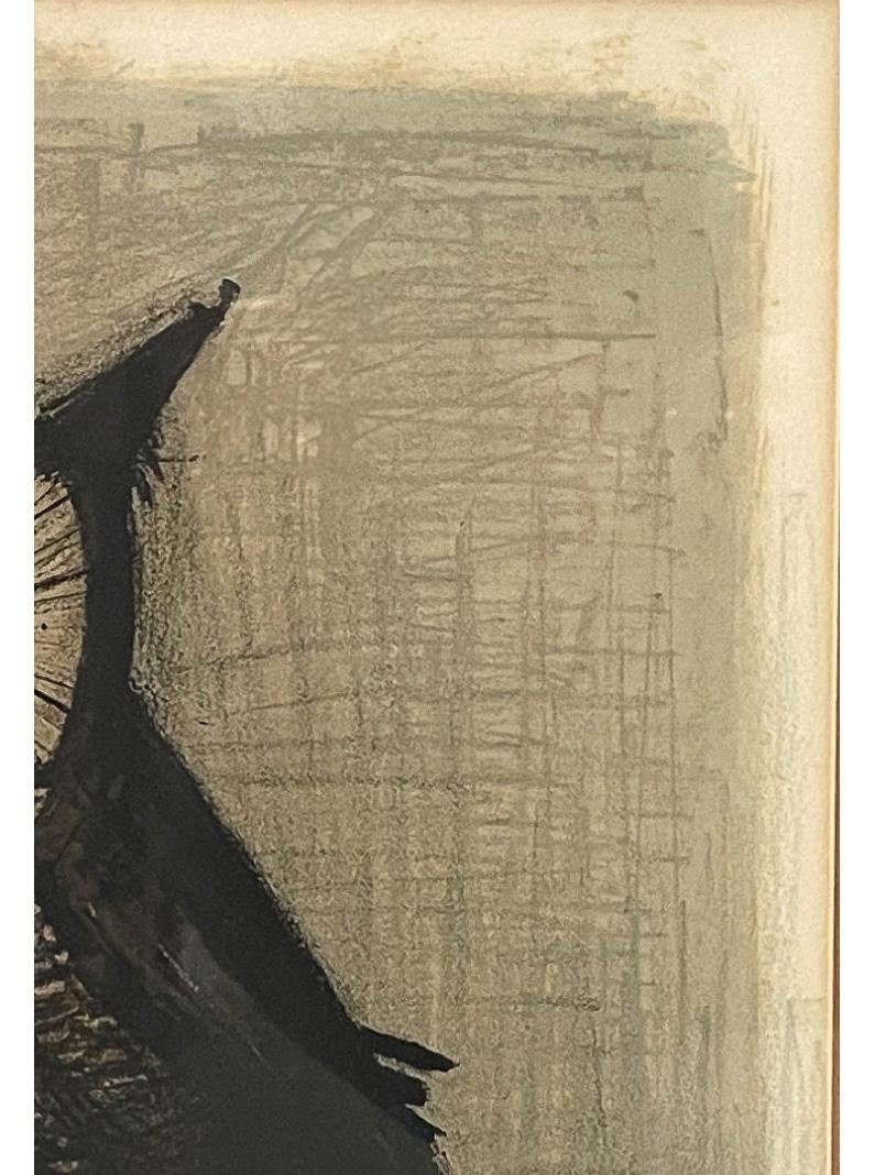 Original Pencil Signed Numbered French Expressionist Color Lithograph of an Owl For Sale 4