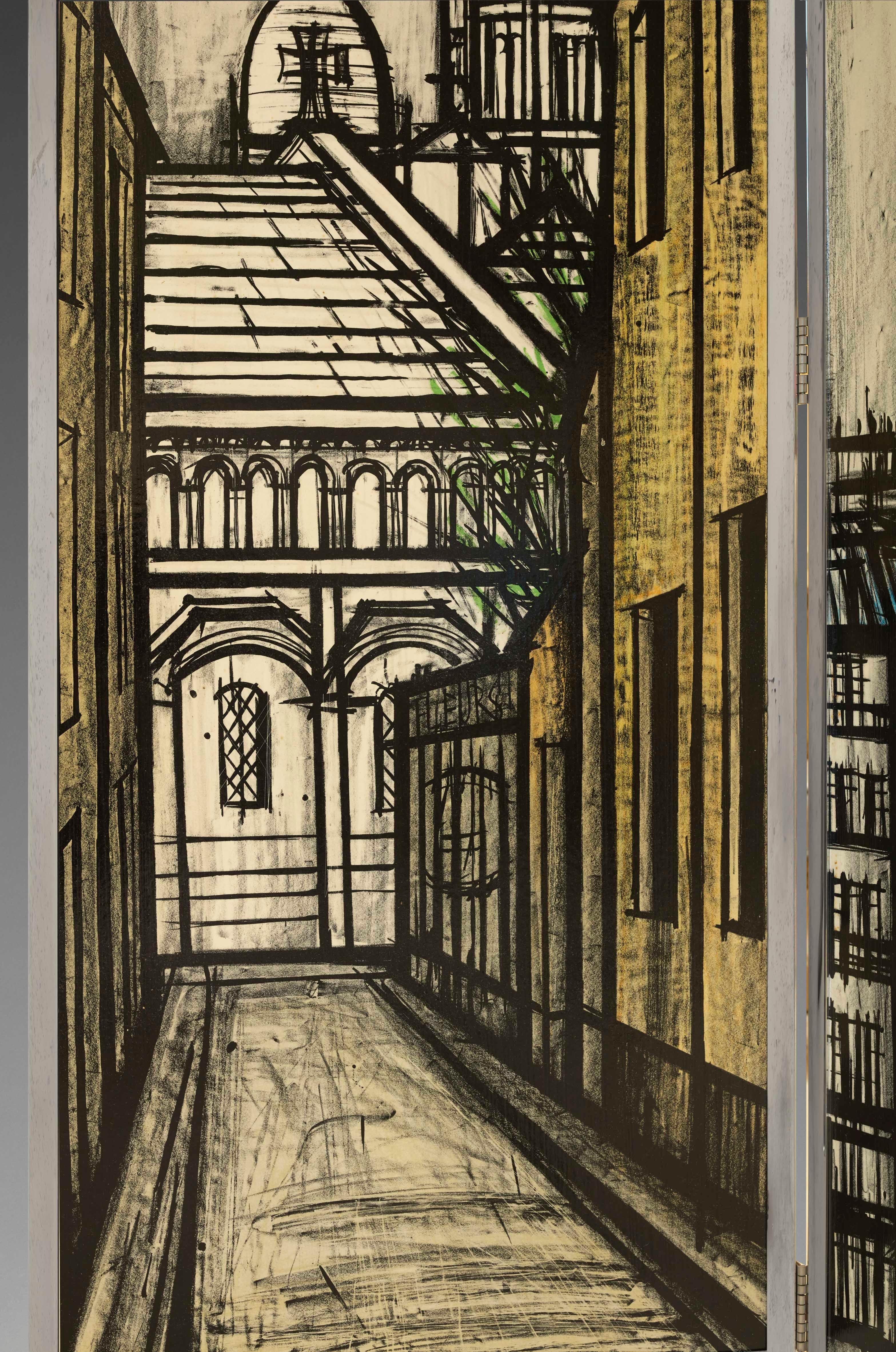 Paravent / Screen MONUMENTS of PARIS - French School Print by Bernard Buffet