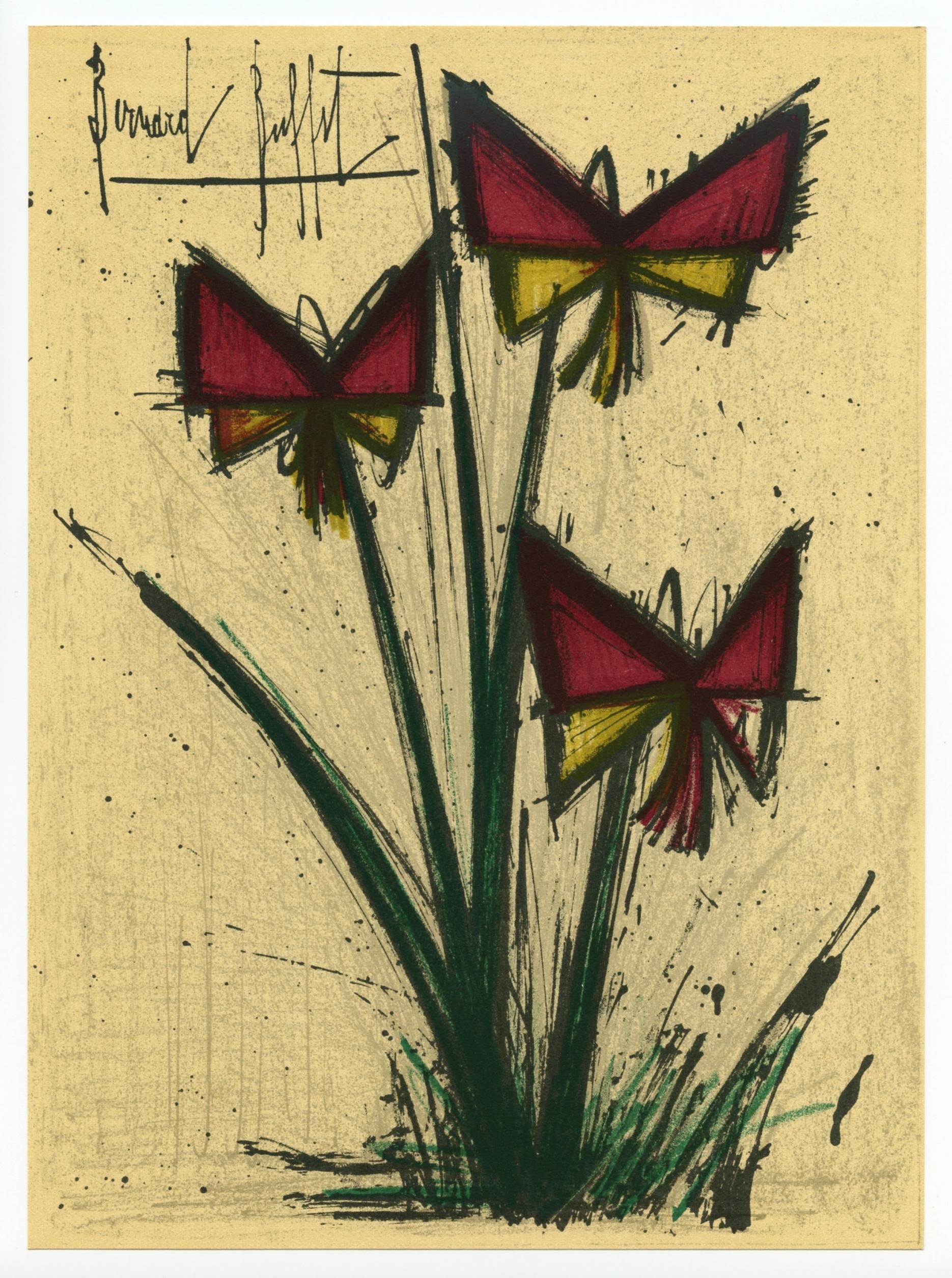 "Pensées" lithographie originale