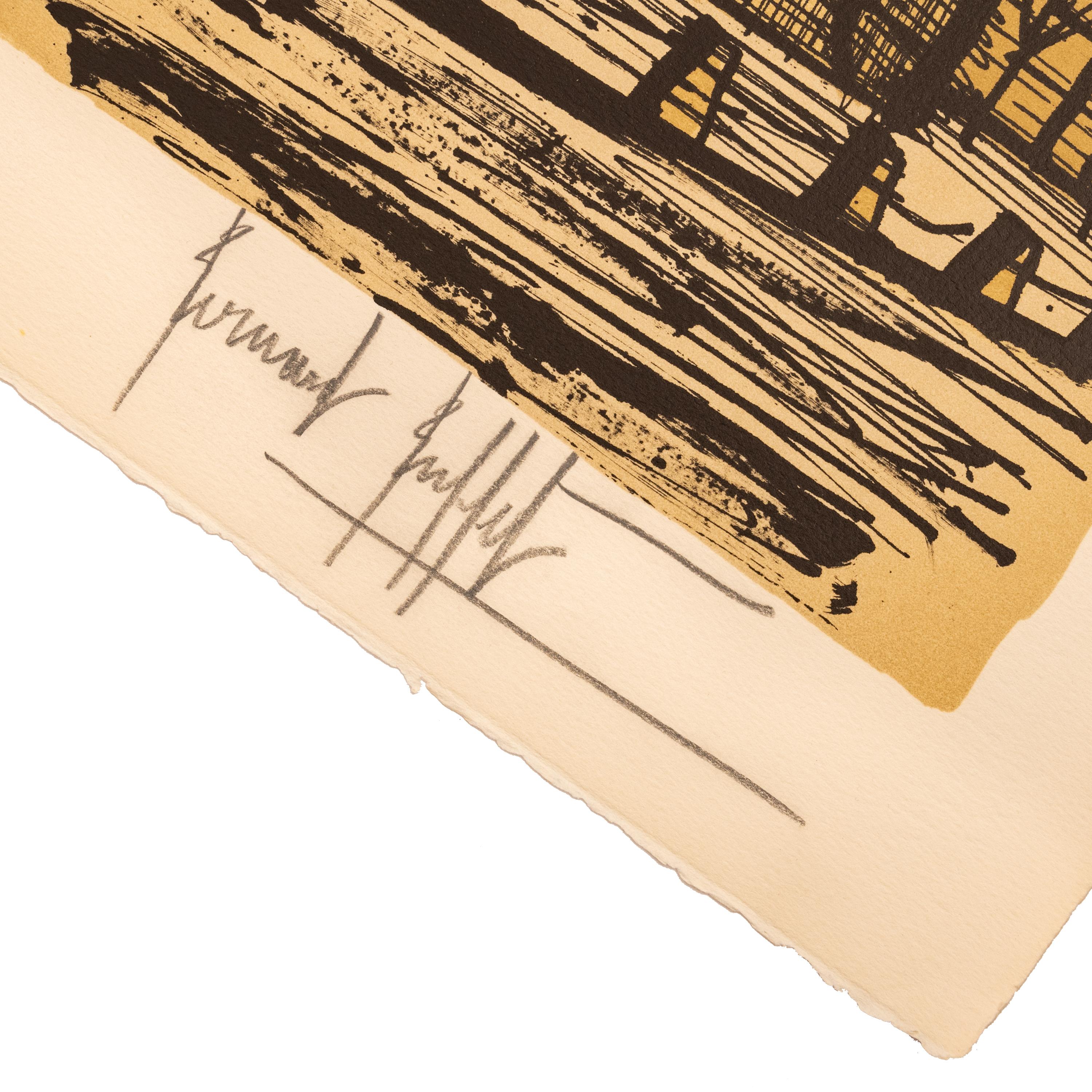 Rare Original French Modernist H.C. Proof Lithograph Signed Bernard Buffet 1986 For Sale 7