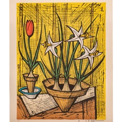 Rare Original French Modernist H.C. Proof Lithograph Signed Bernard Buffet 1988