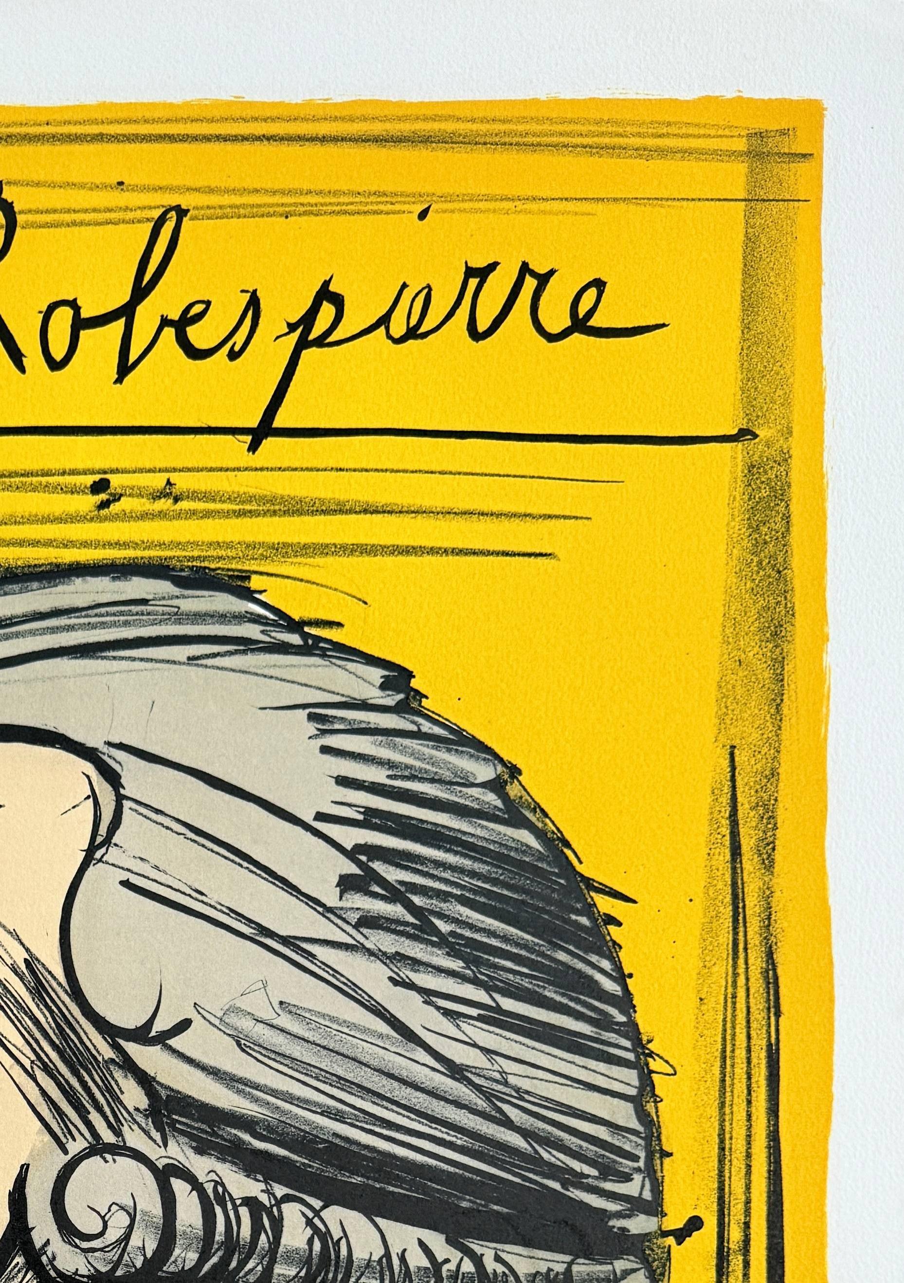 Bernard Buffet (1928-1999) - Robespierre

Lithographie de 1977.

L'édition de 103/150.
Sur papier Arches avec filigrane.

Dimensions de l'œuvre : 76 x 56 cm.

Signé à la main.

L'œuvre est en excellent état.