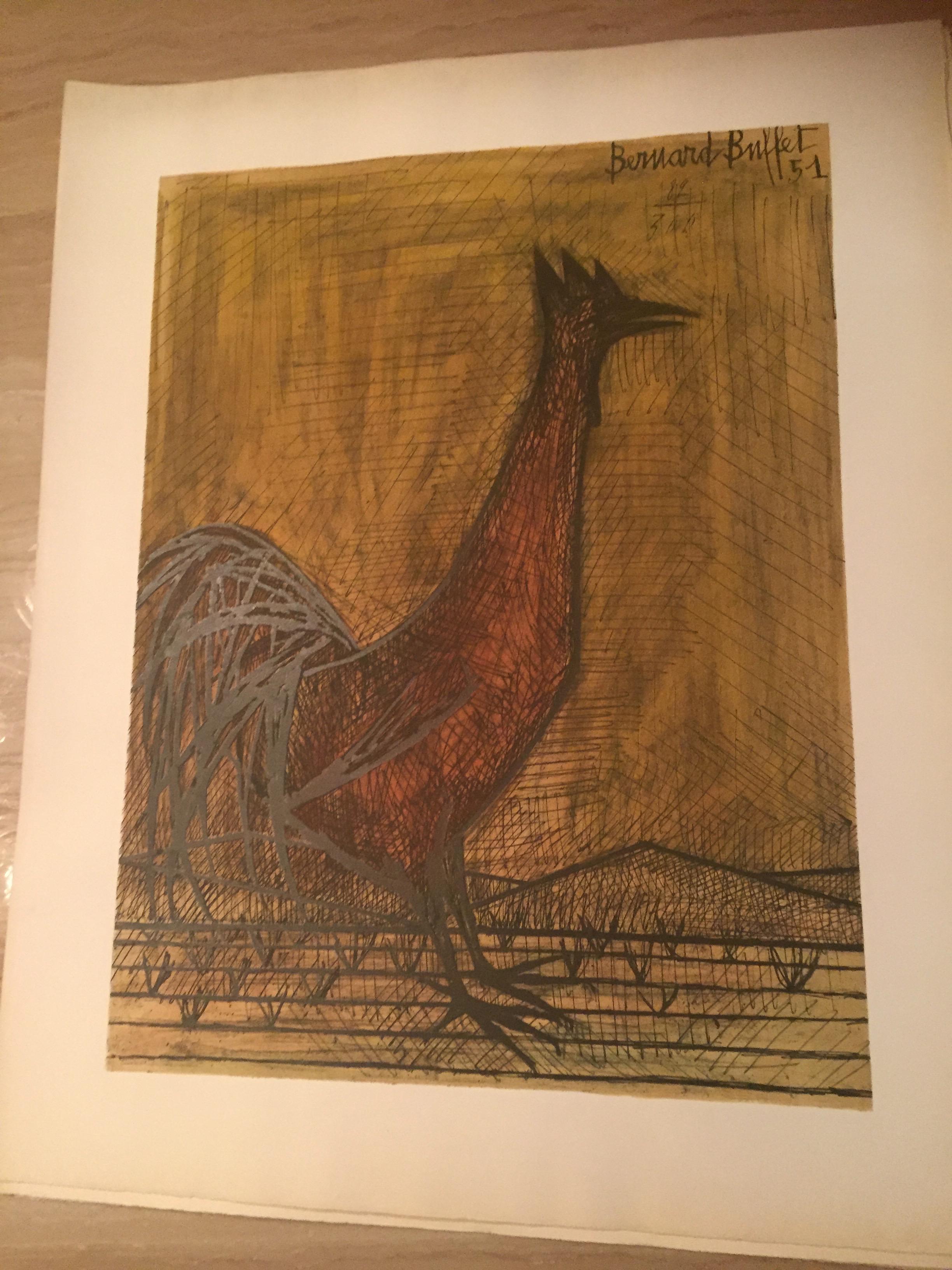 Rooster - Print by Bernard Buffet