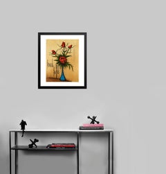 Roses dans un Vase Bleu - Fleurs de Bernard Buffet