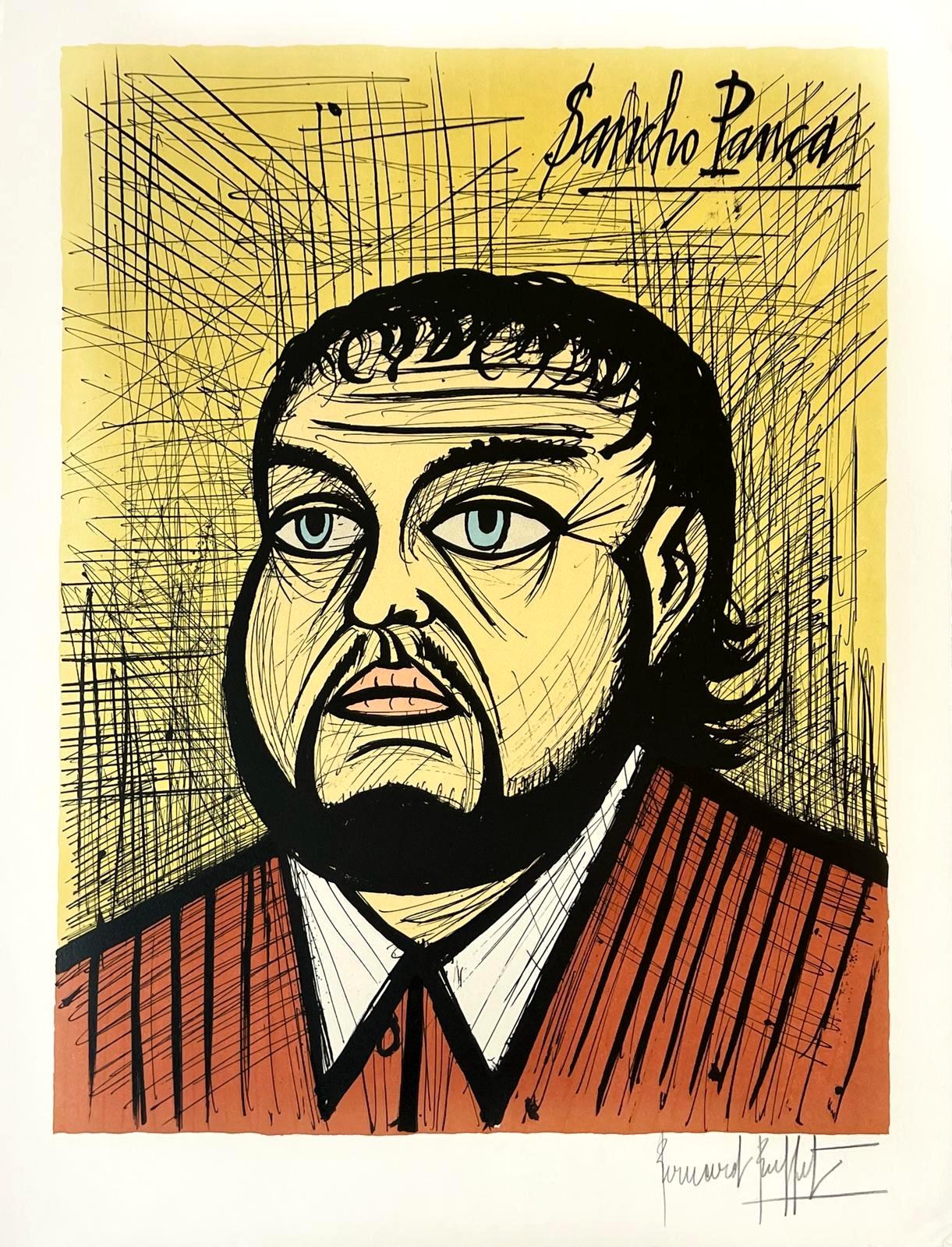Bernard Buffet Abstract Print - Sancho Pança
