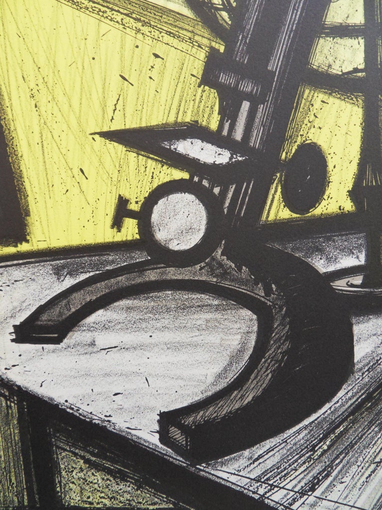 Bernard Buffet - Science : The Microscope - Original lithograph