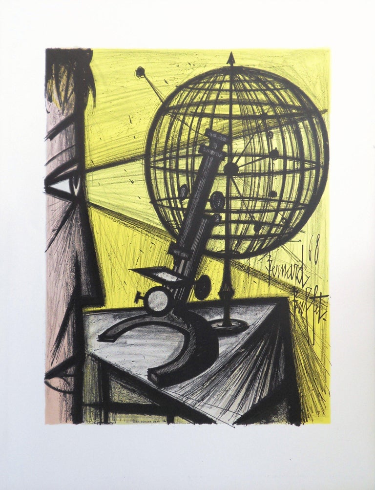 Bernard Buffet、LE MICROSCOPE、海外版希少レゾネ Bernard Buffet - Science : The Microscope - Original lithograph