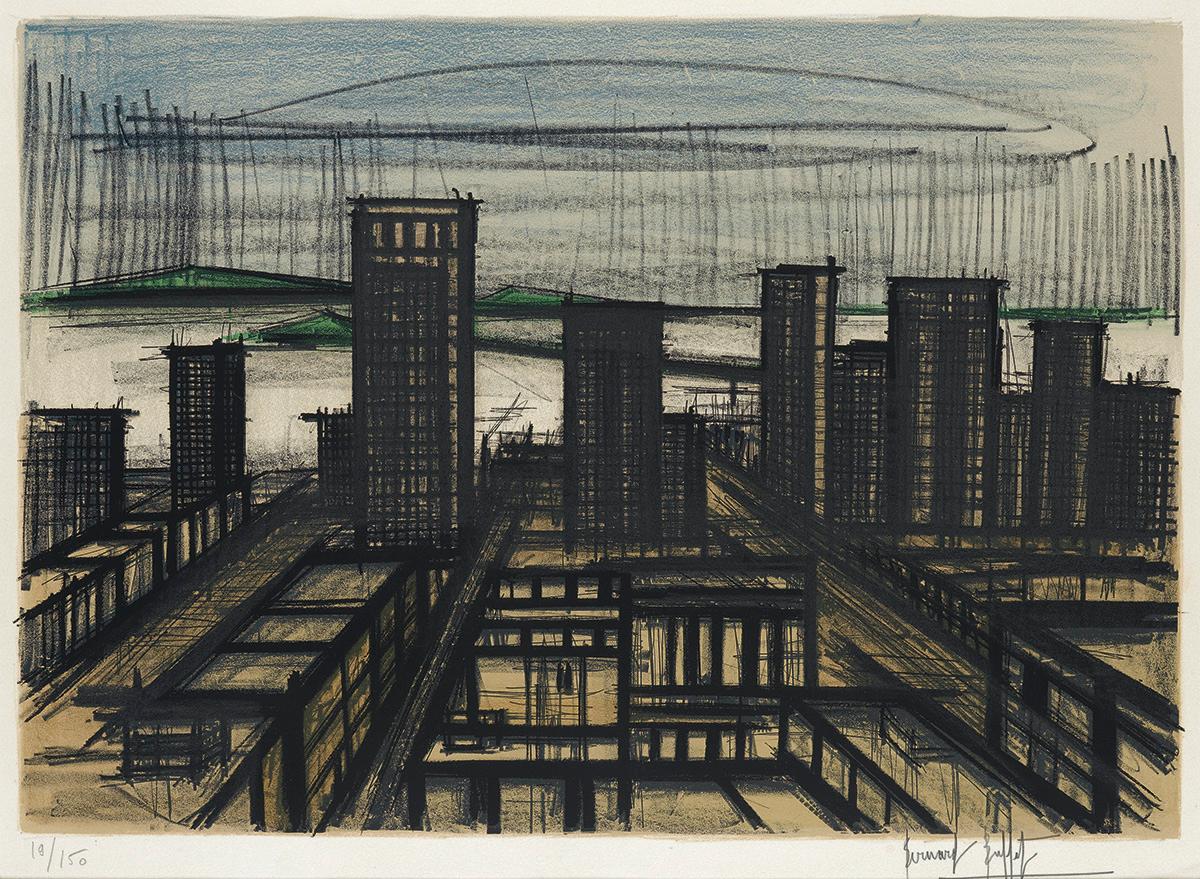Print de Bernard Buffet - Skyline (San Francisco)