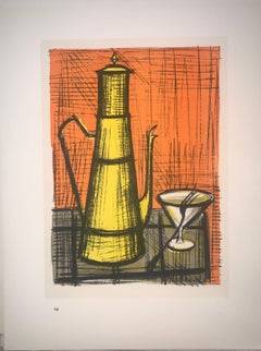 Still Life A La Coffee Pot - Color Lithograph - Bernard Buffet