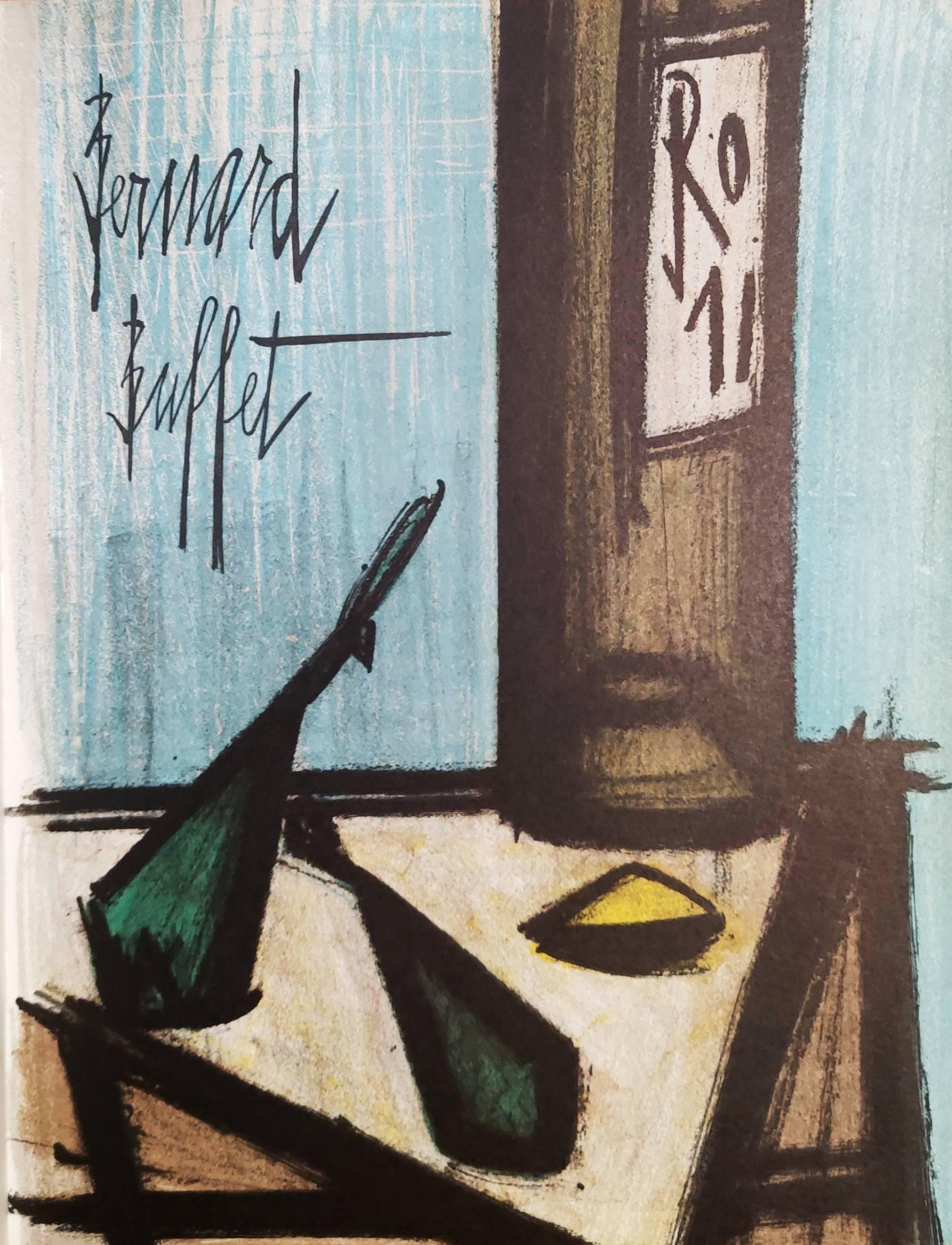 Still Life with a Bottle - Print by Bernard Buffet