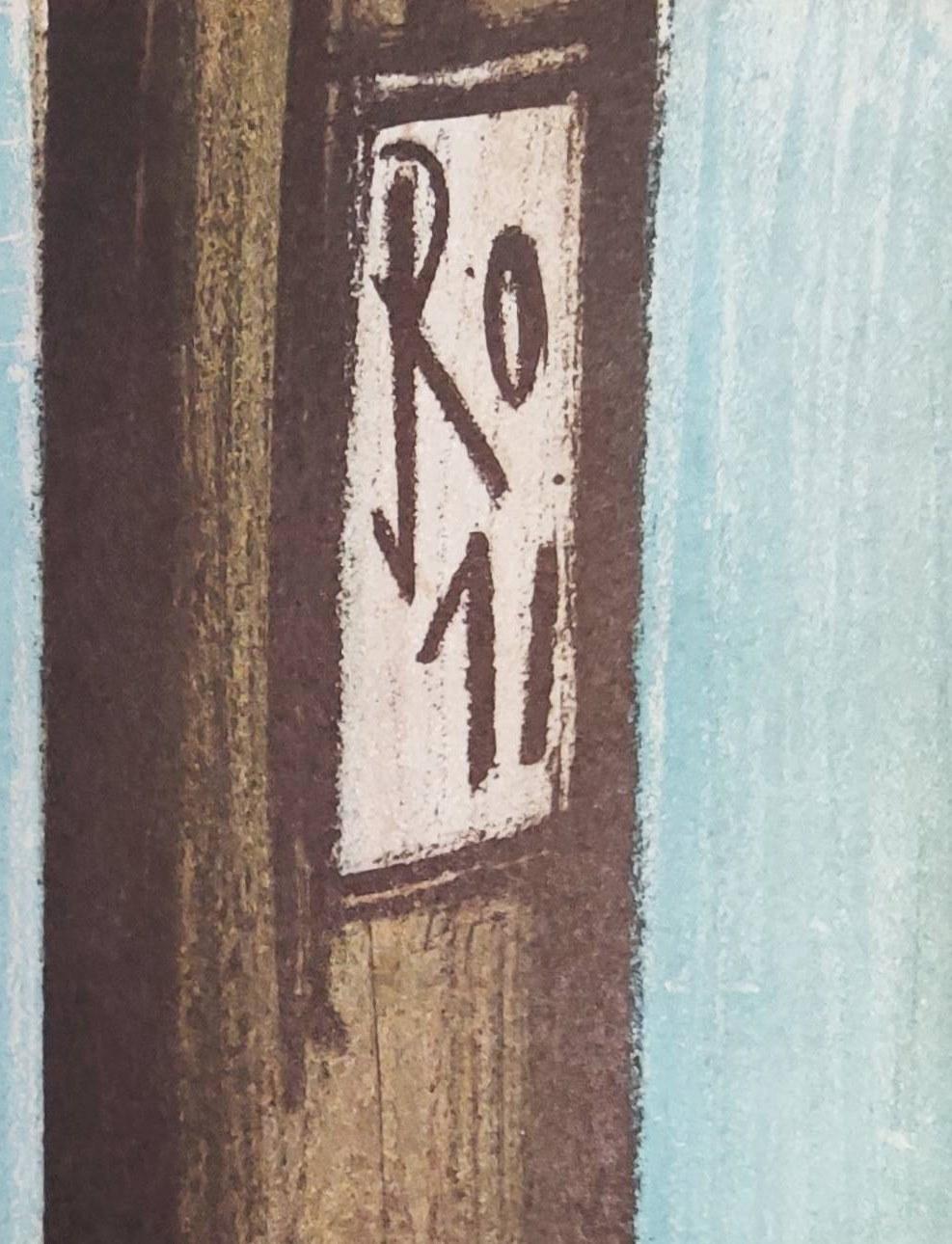 Still Life with a Bottle - Black Print by Bernard Buffet