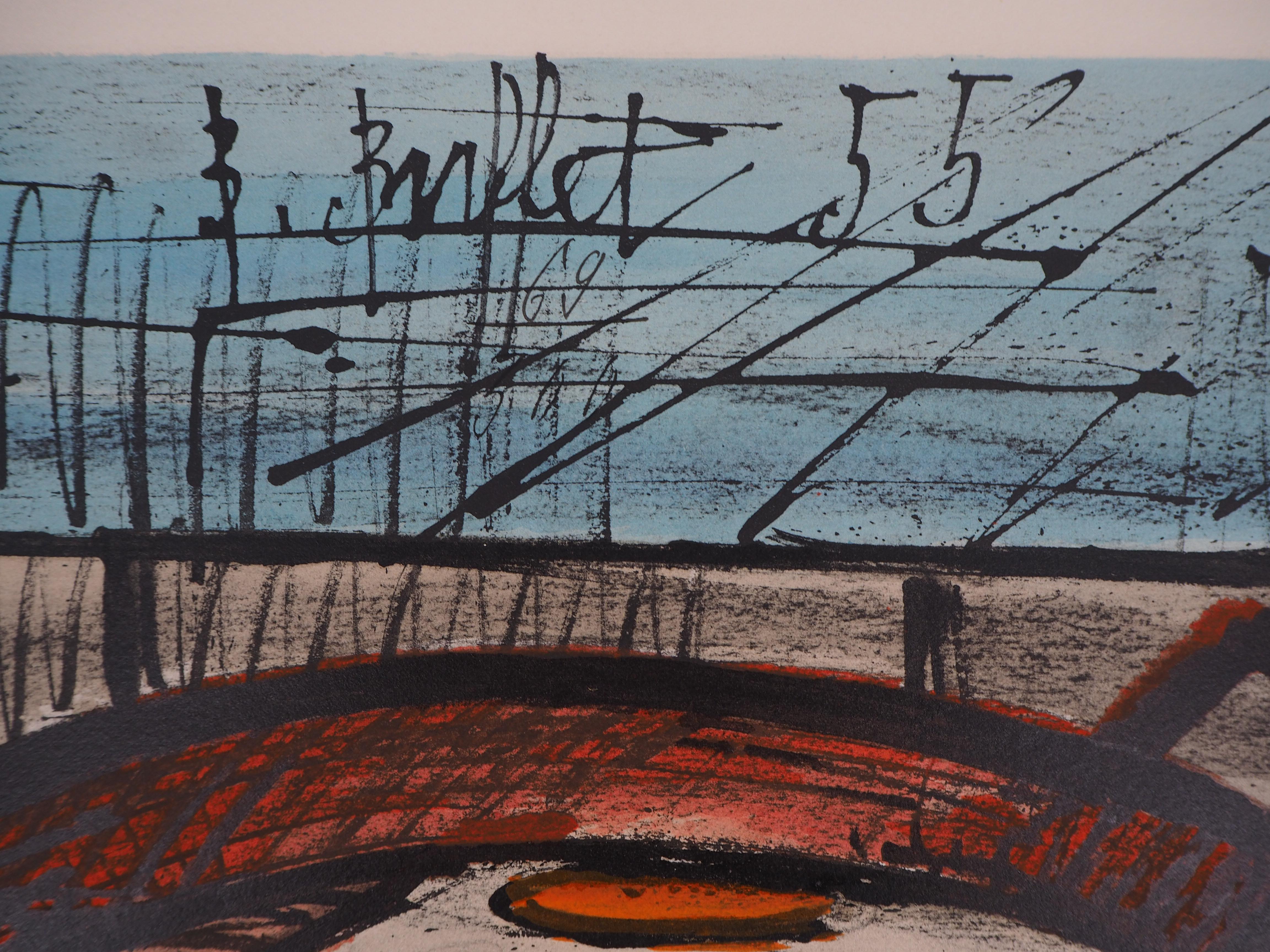 Naturaleza muerta con huevos - Litografía - Print de Bernard Buffet