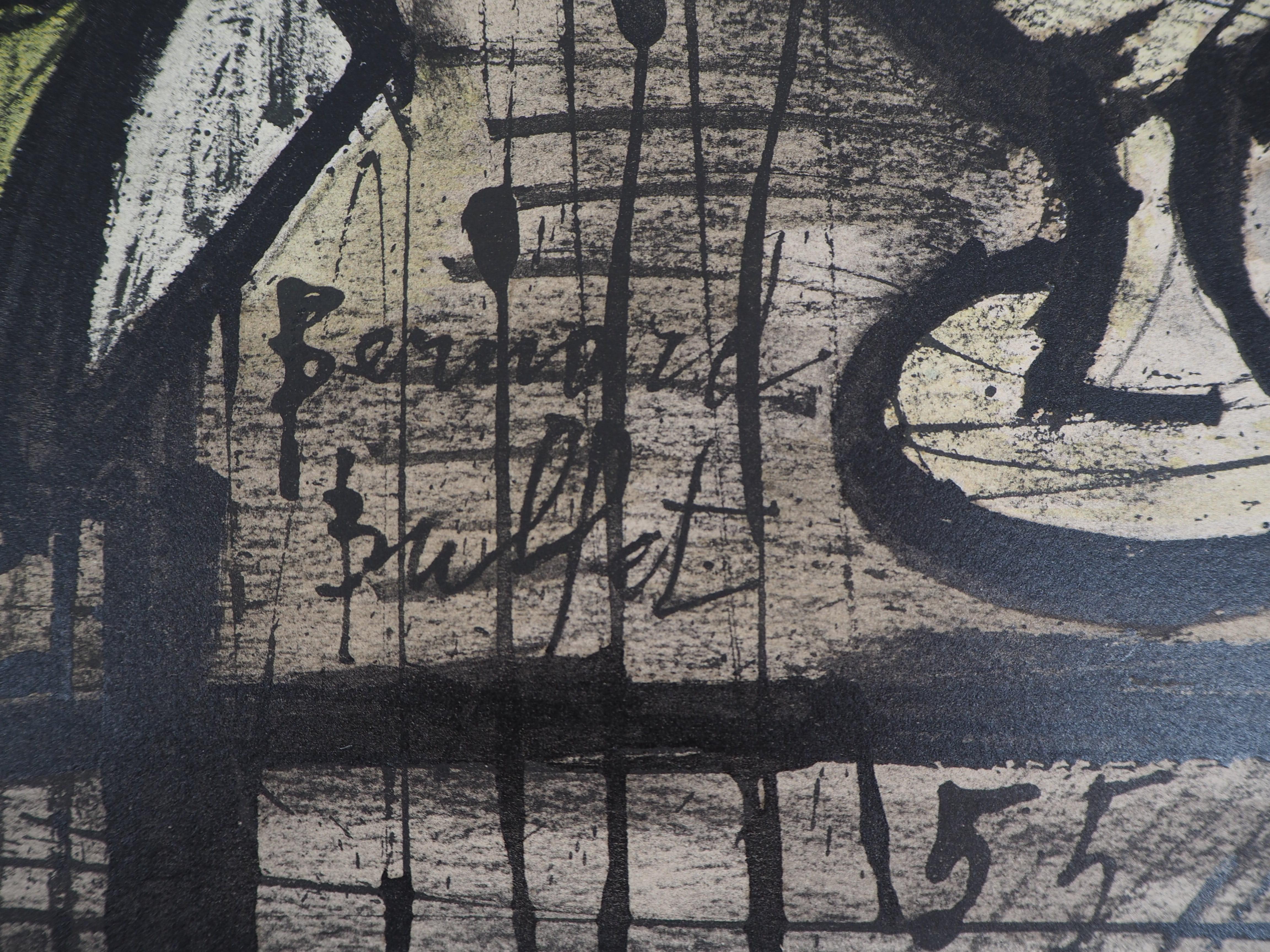 Bernard Buffet
Naturaleza muerta con huevos, 1960

Litografía
Firma impresa en la placa
Sobre vitela Arches 56 x 69 cm (c. 22 x 28 in)

Excelente estado