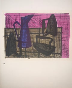 Bodegón con planchas - Litografía en color - Bernard Buffet