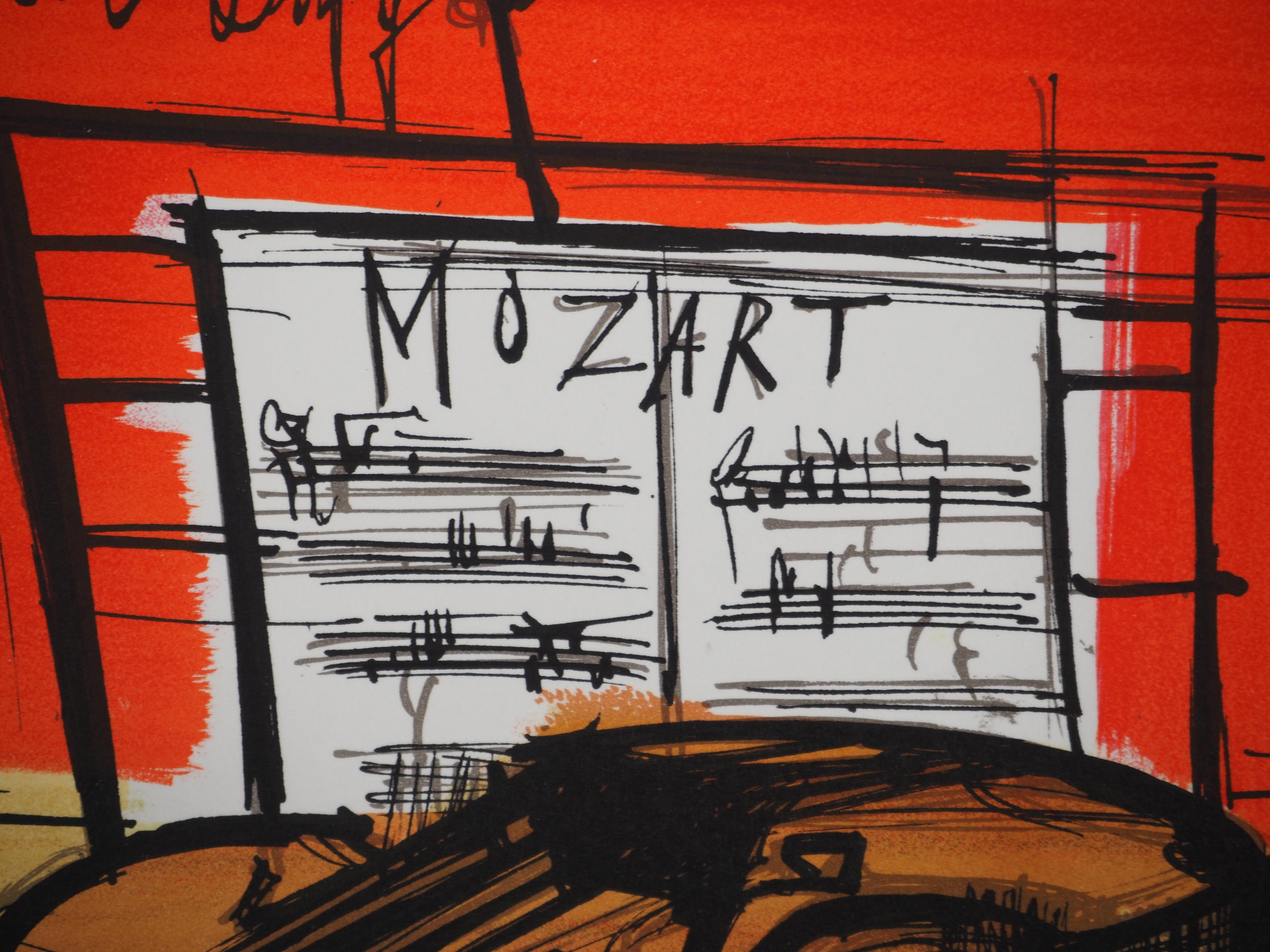 Natura morta con violino - Litografia originale (Mourlot) in vendita 1