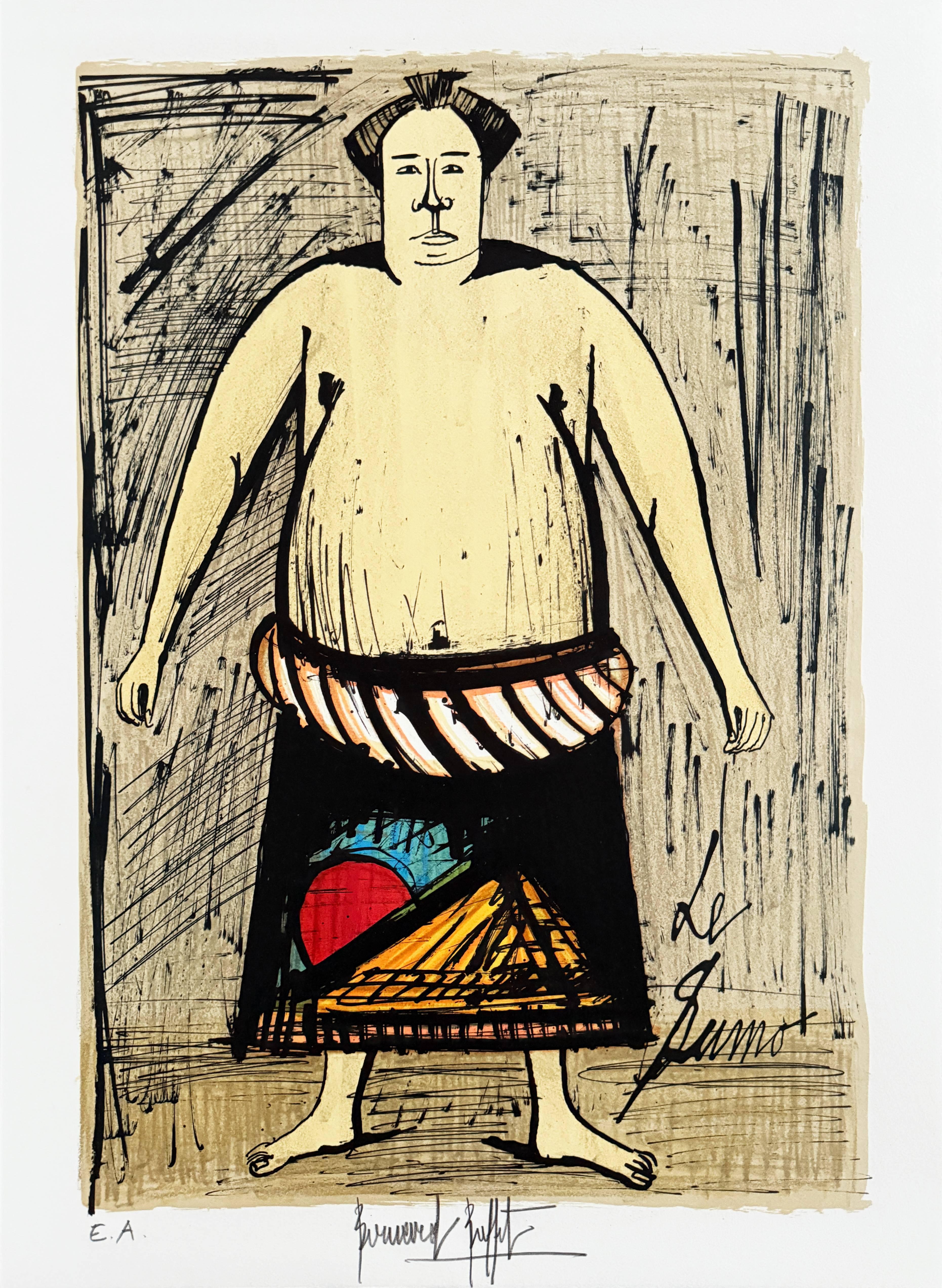 Sumo - Mixed Media Art by Bernard Buffet
