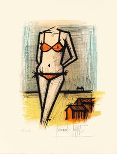 Swimmer - Original Lithograph by B. Buffet - 1960s