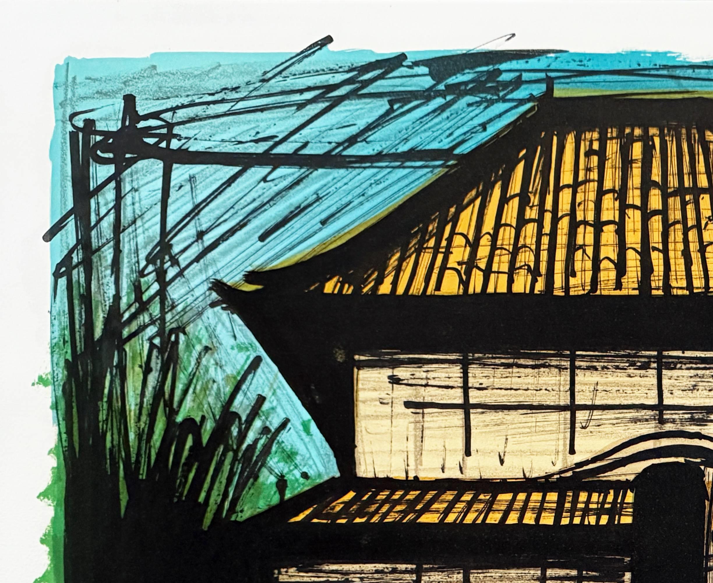 The deer in Nara - Sorlier - Expressionist Mixed Media Art by Bernard Buffet
