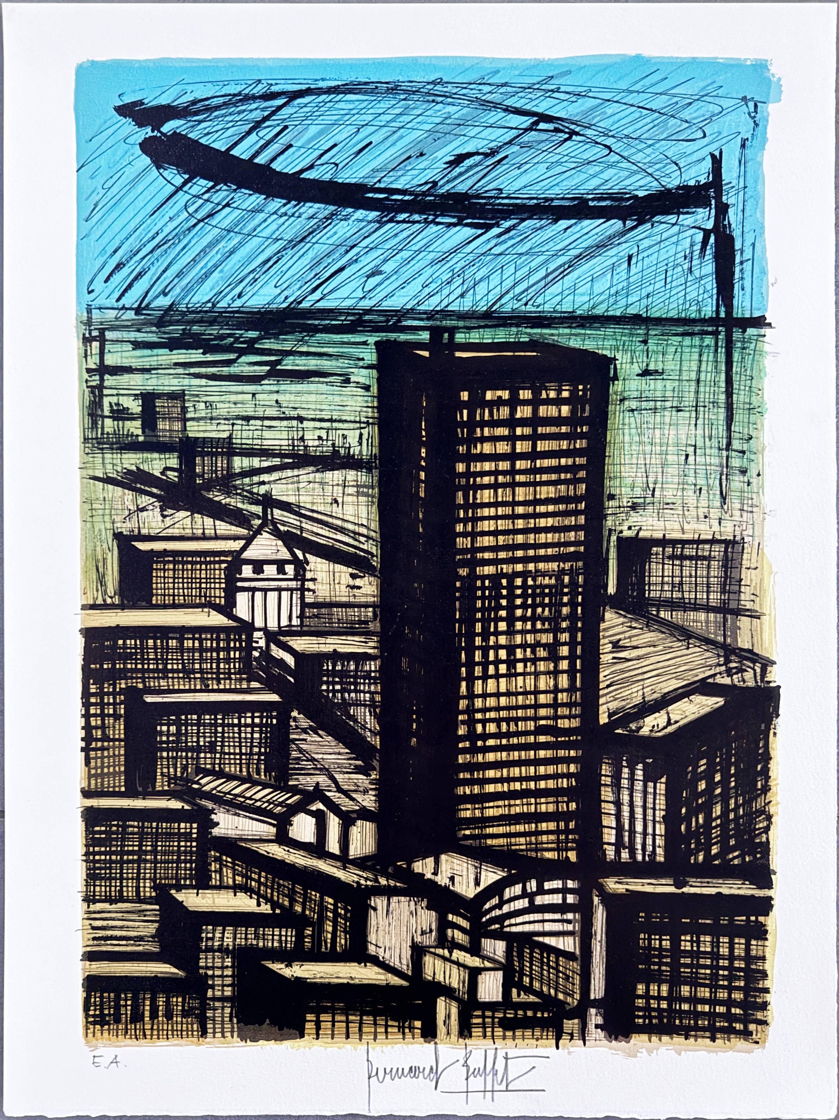 Il grande edificio di Tokyo - Print di Bernard Buffet