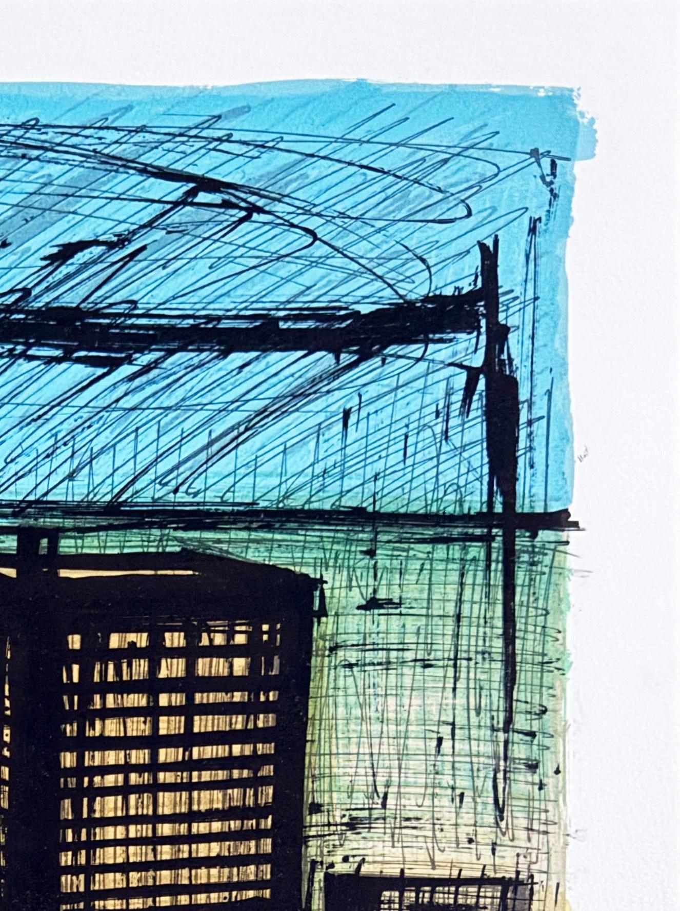 Il grande edificio di Tokyo - Print Nero di Bernard Buffet