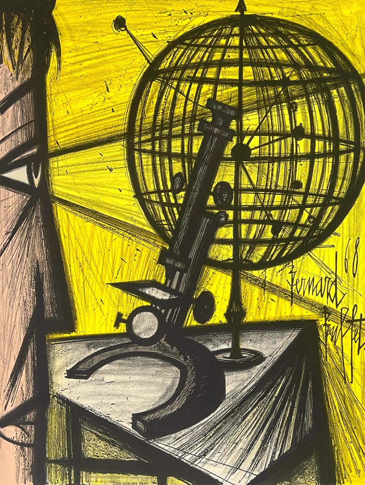 Bernard Buffet Abstract Print - The microscope