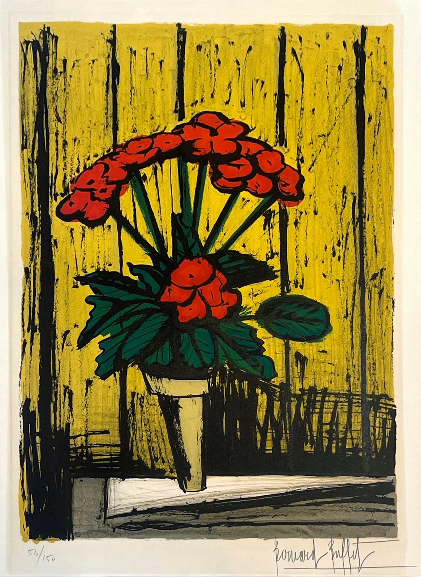 Abstract Print Bernard Buffet - Le pot des begonias