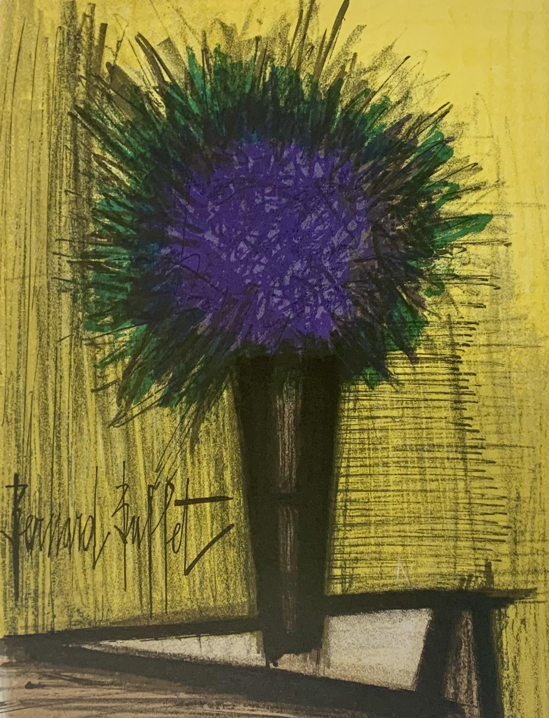 Bernard Buffet Print - The Purple Bouquet of Flowers