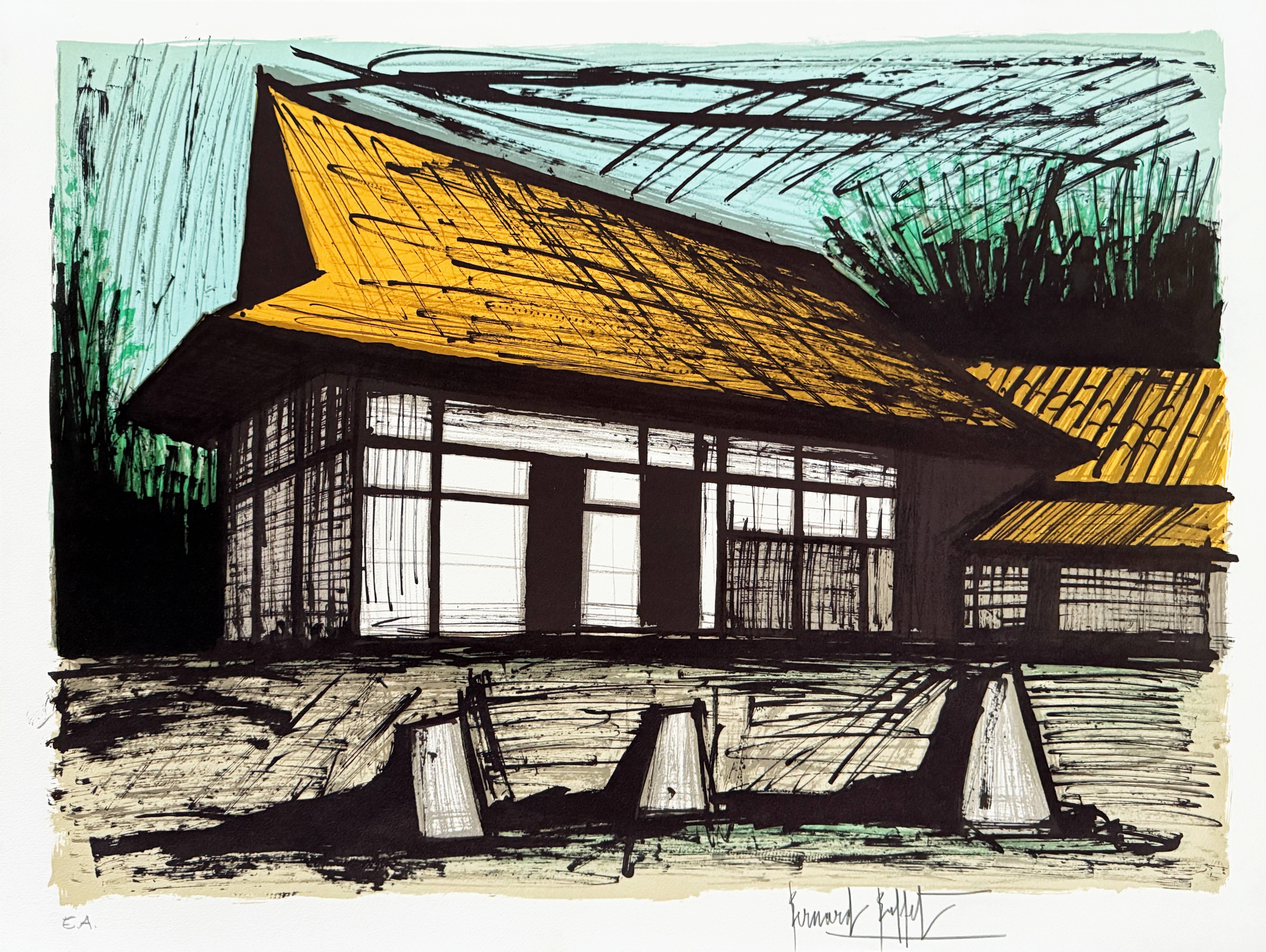 Il giardino di Stone - Mixed Media Art Espressionista di Bernard Buffet