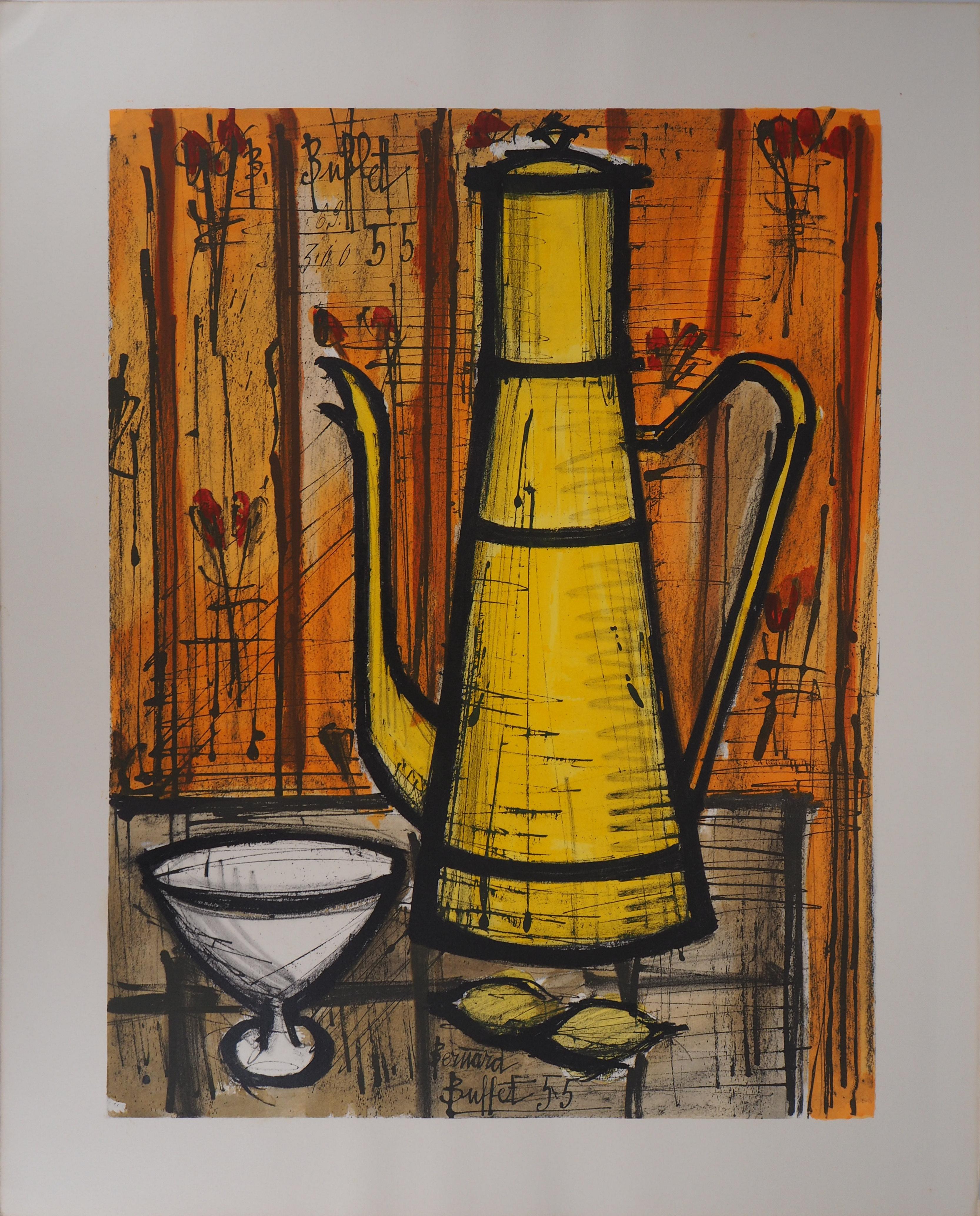 Bernard Buffet Interior Print - The Yellow Coffee Pot - Lithograph