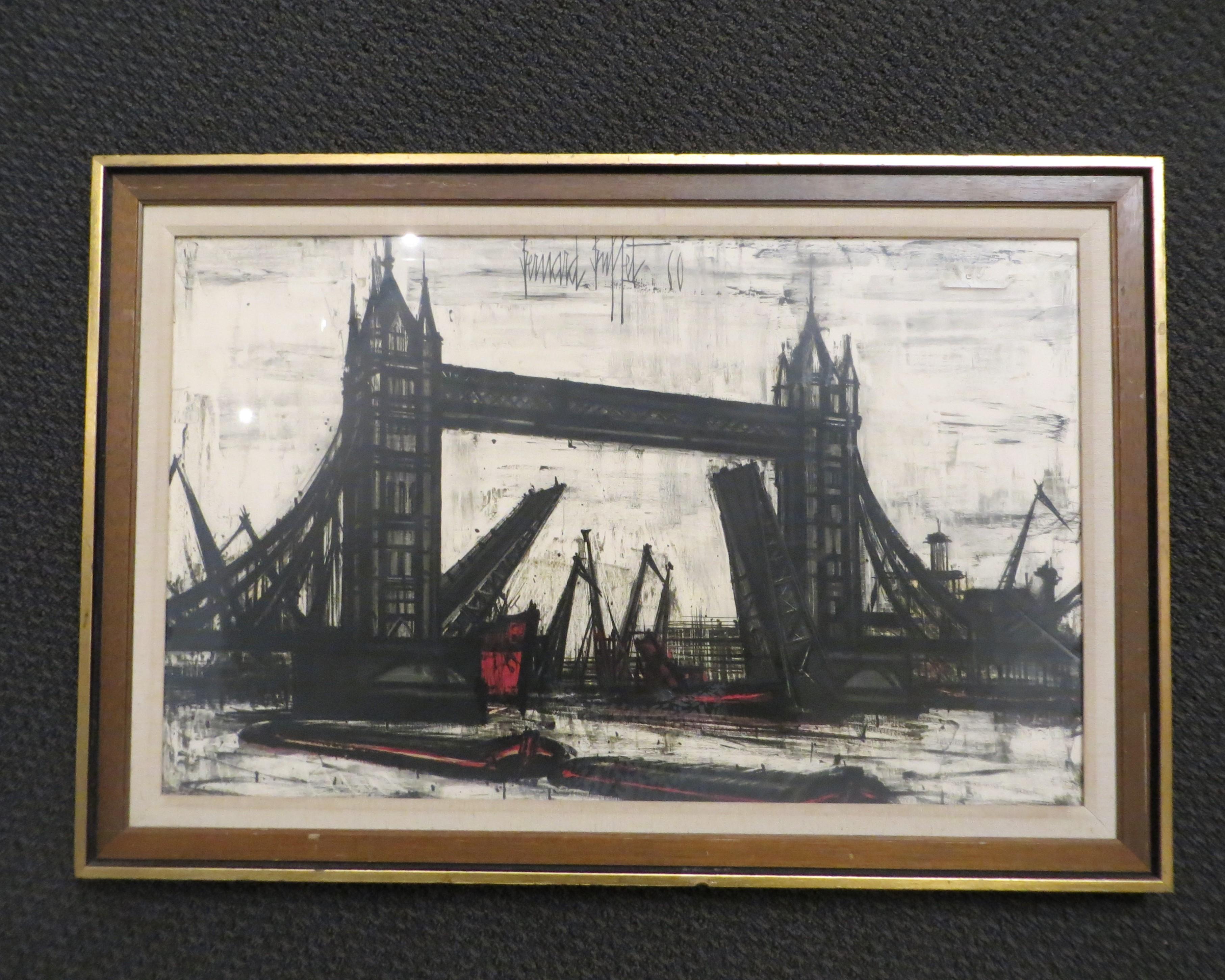 Bernard Buffet Landscape Print - Tower Bridge London