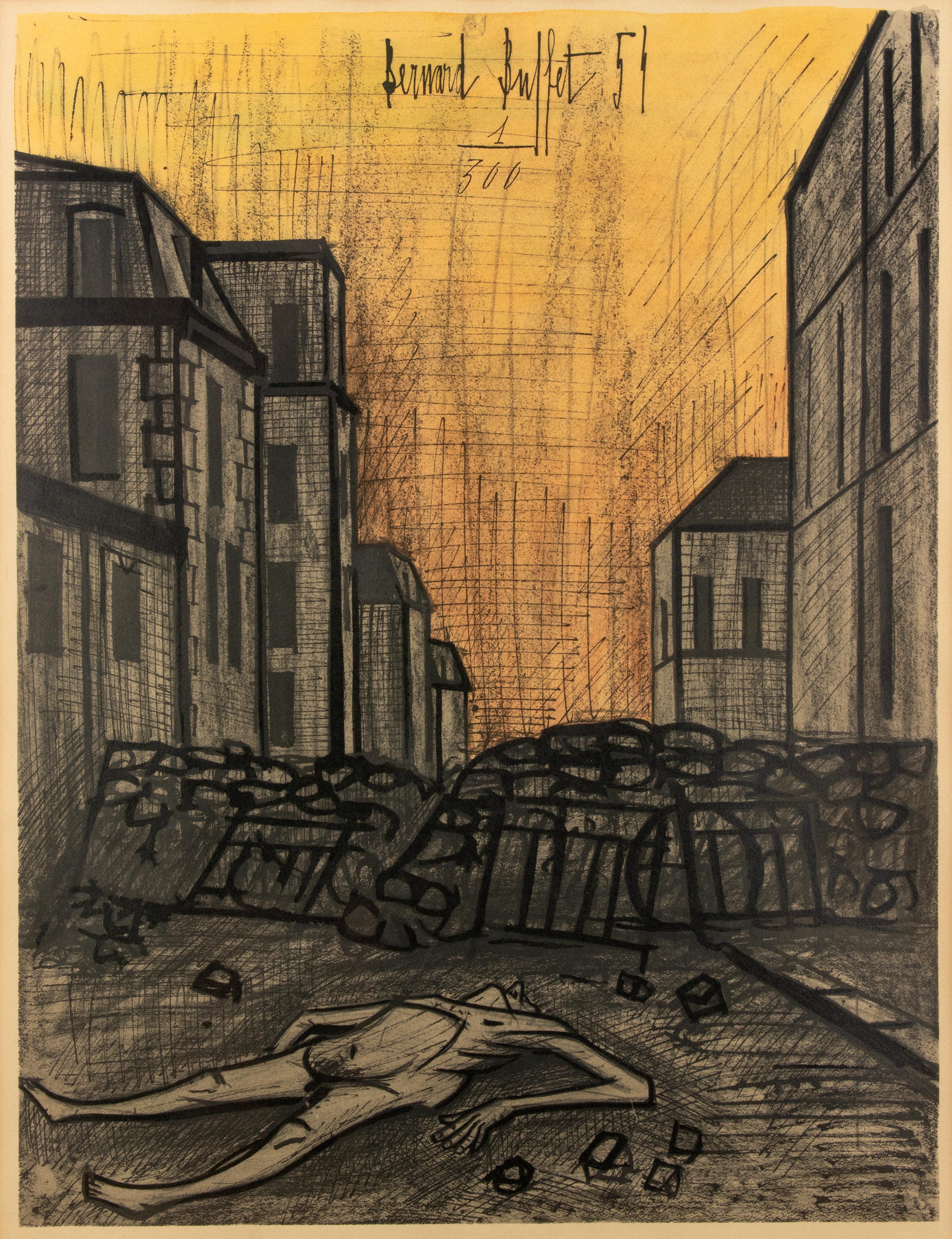 Senza titolo - Litografia di Bernard Buffet - 1961 in vendita 1