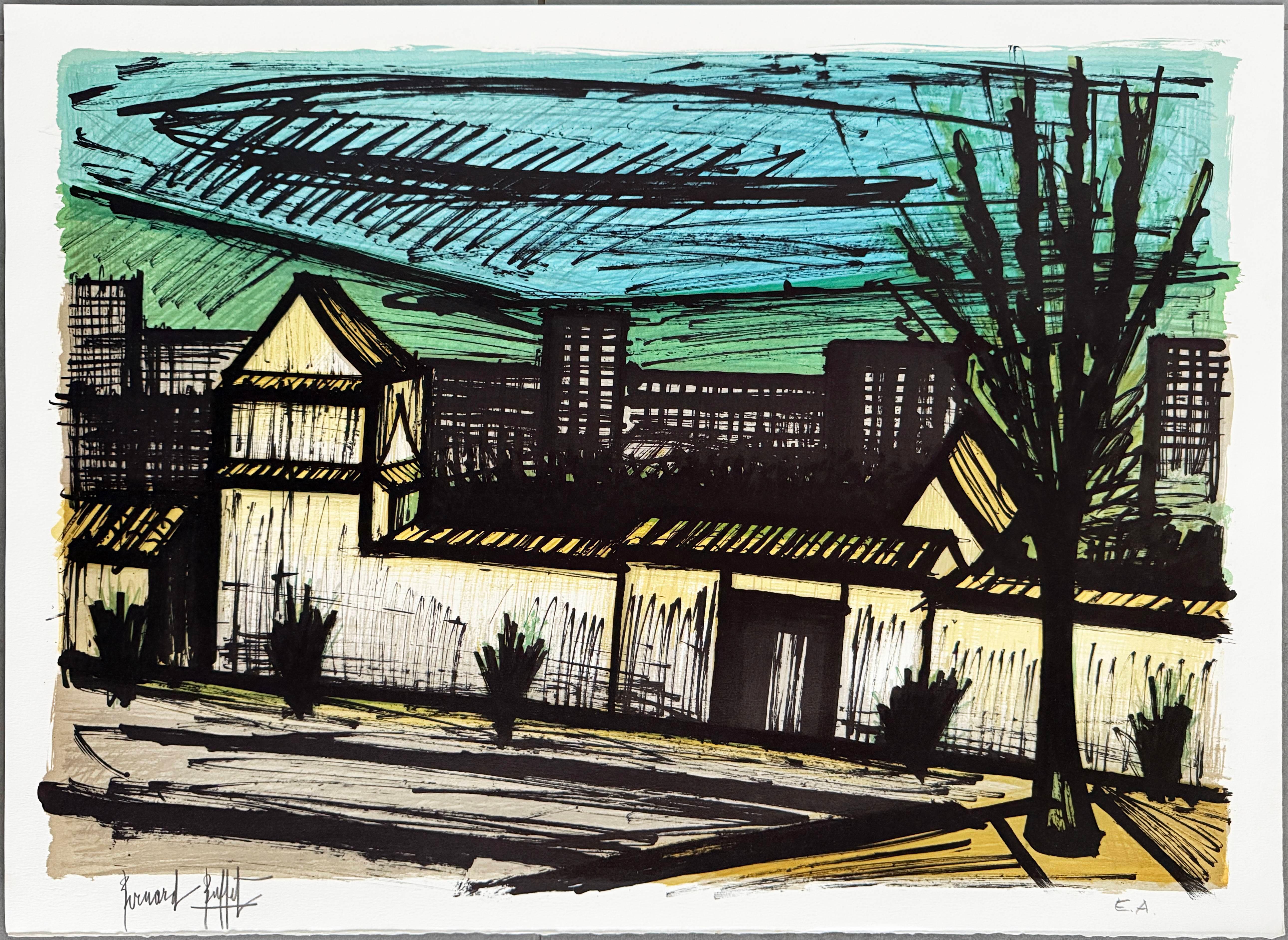 Print di Bernard Buffet - Vista dall'hotel, Kyoto