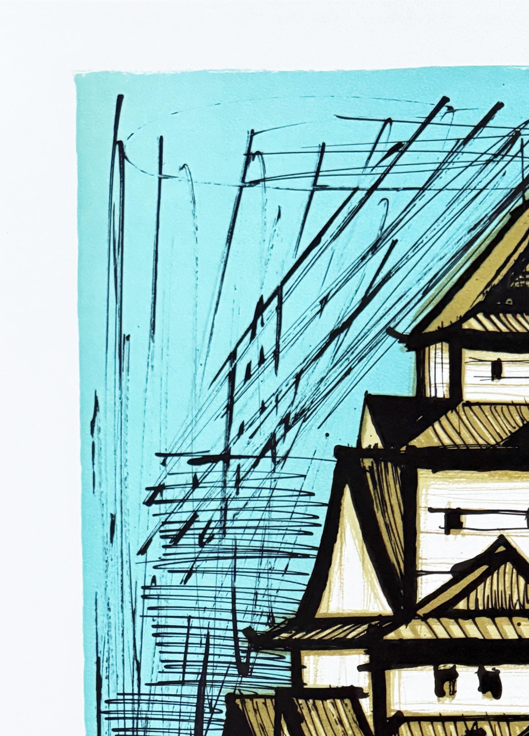 Voyage au Japon - Expressionist Mixed Media Art by Bernard Buffet