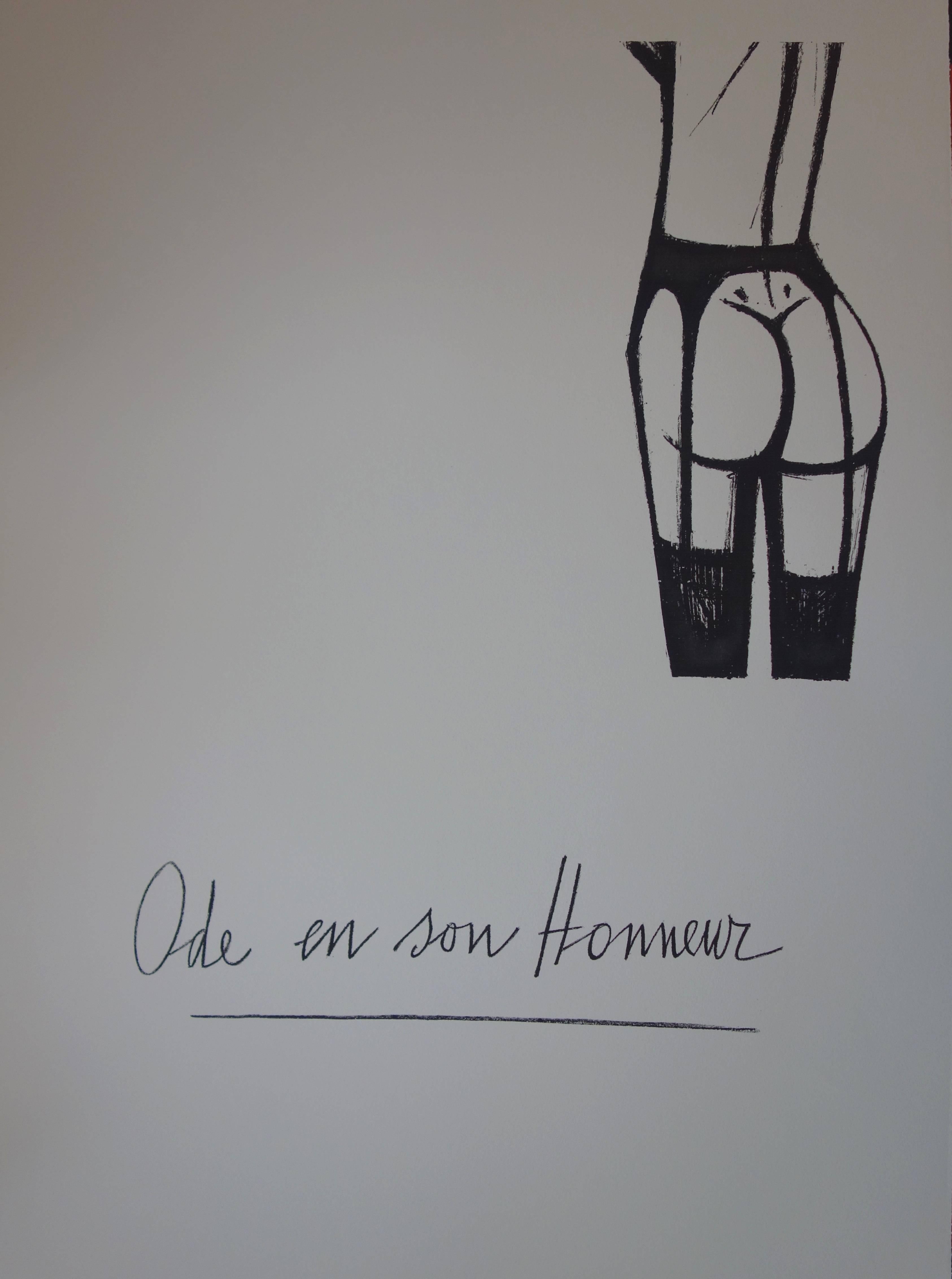 Bernard Buffet Nude Print - Women's Games : Ode en son Honneur - Original lithograph - 1970