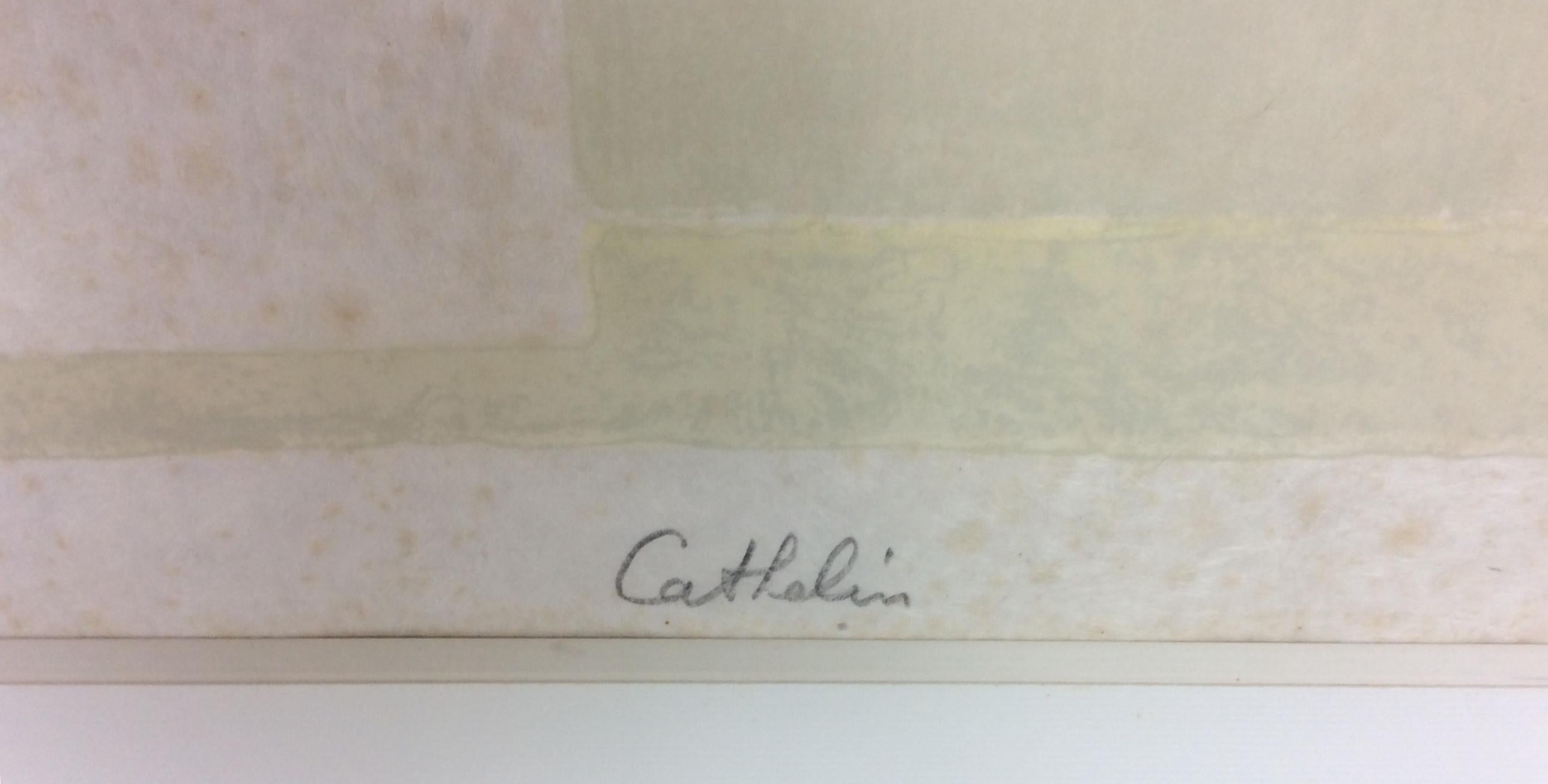 Bernard Cathelin Original Yellow Flowers Limited Edition V/X Signed Lithograph In Good Condition In Miami, FL