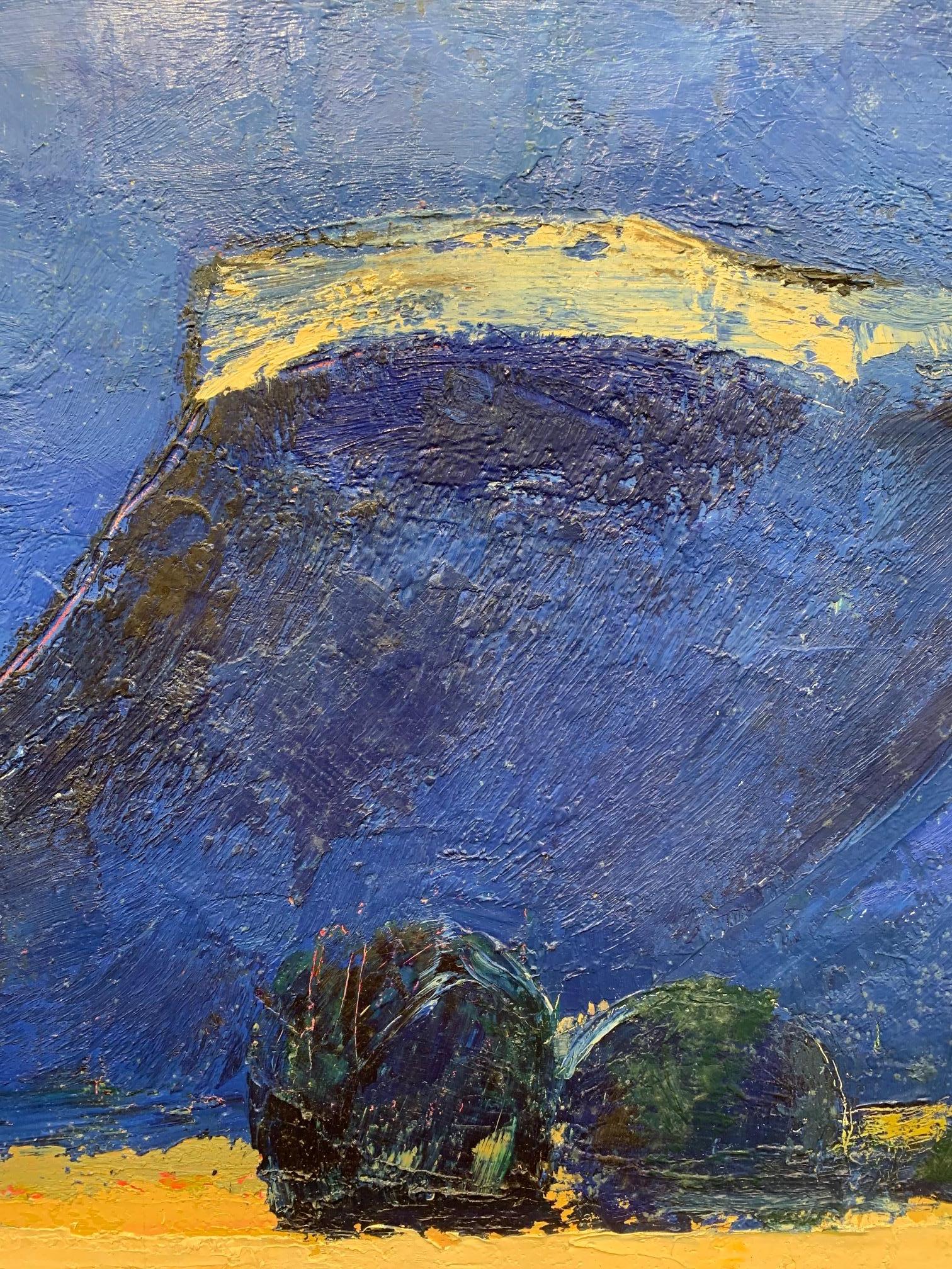 Ferme Blanche Au Champs D'Etoubles, Expressionistic, Landscape Painting For Sale 2