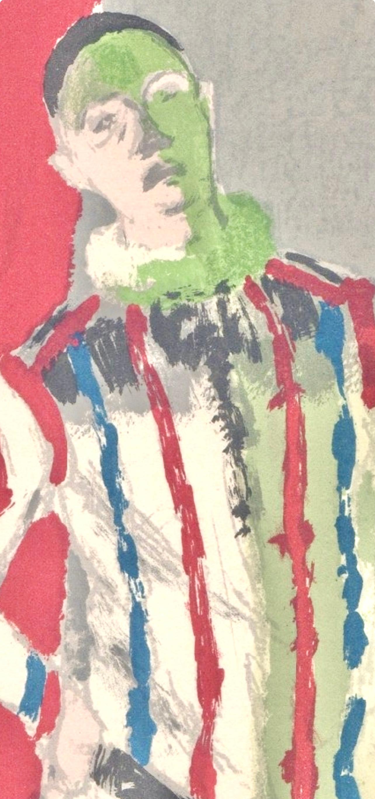 l'Arlequin, Souvenirs et Portraits d'Artistes - Modern Print by Bernard Cathelin