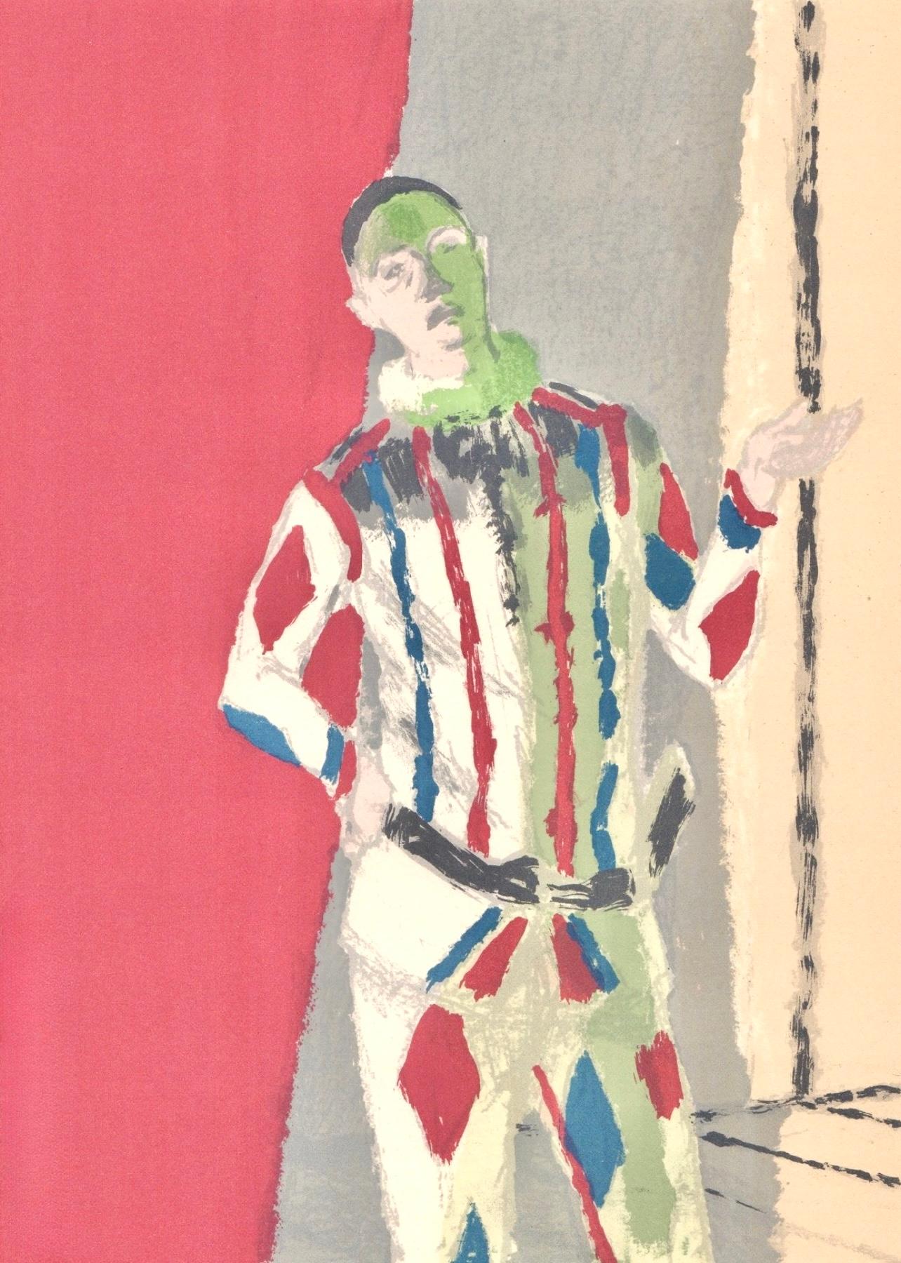 Bernard Cathelin Abstract Print - l'Arlequin, Souvenirs et Portraits d'Artistes