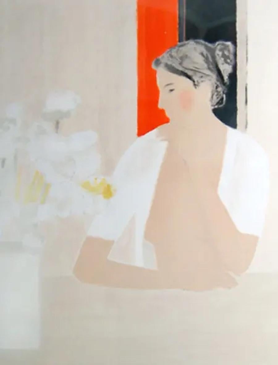 Bernard Cathelin Figurative Print - untitled (portrait)
