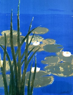 Vintage Water Lilies - Original lithograph handsigned - 100 copies