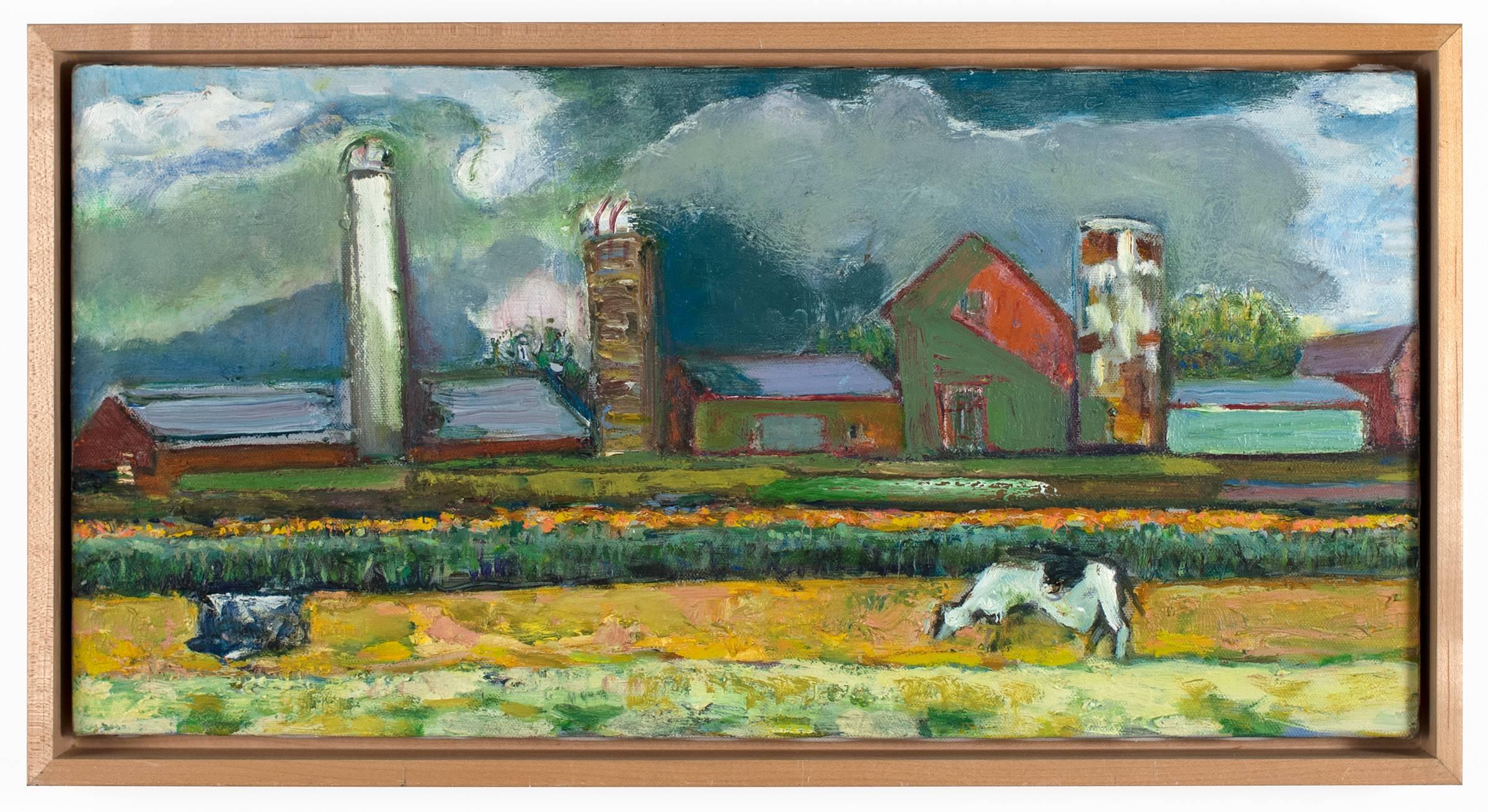 Bernard Chaet Landscape Painting - The Farm