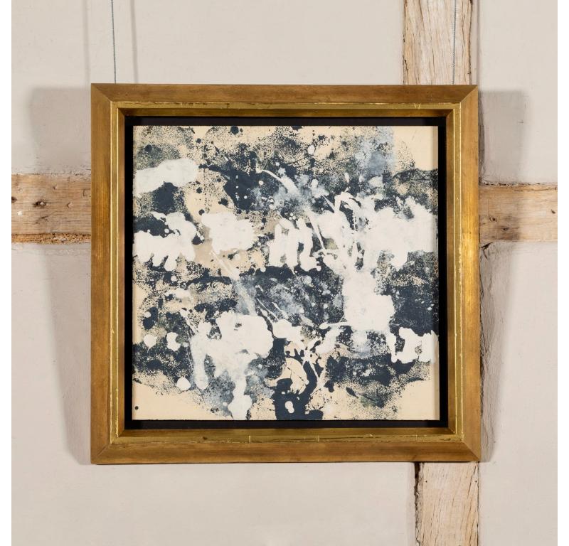 Opera su carta IV, olio su carta intelata di Bernard Cohen 1958 circa in vendita 1